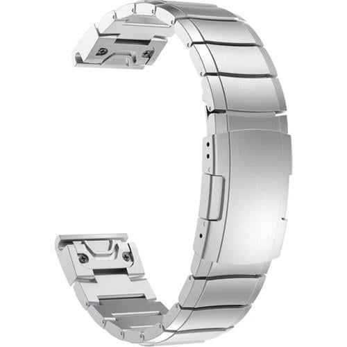 Garmin Fenix 5x Için Baklalı Metal Kordon Kayış - Gri