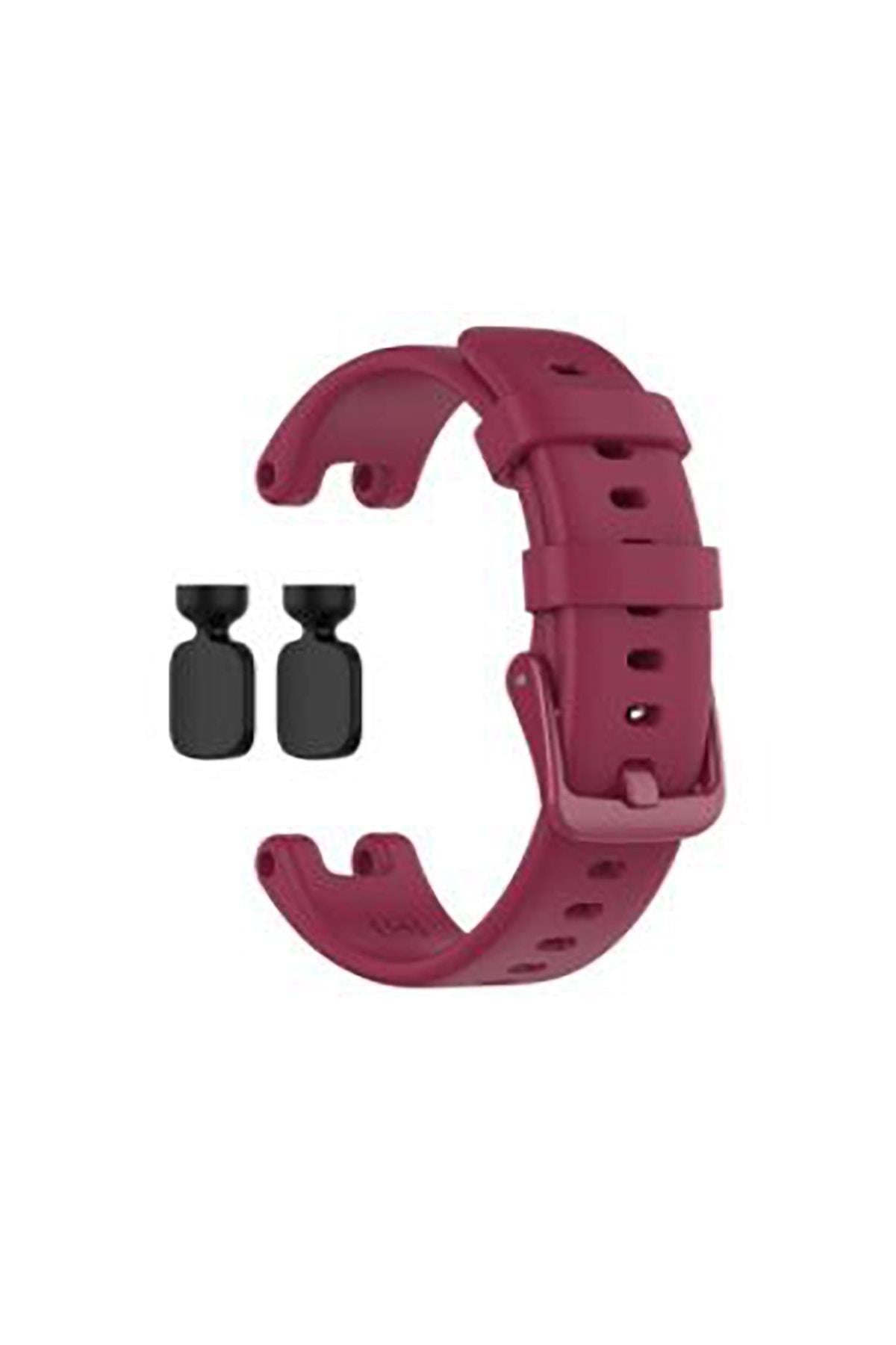 Garmin Lily Ile Uyumlu Silikon Kordon Kayış Bordo