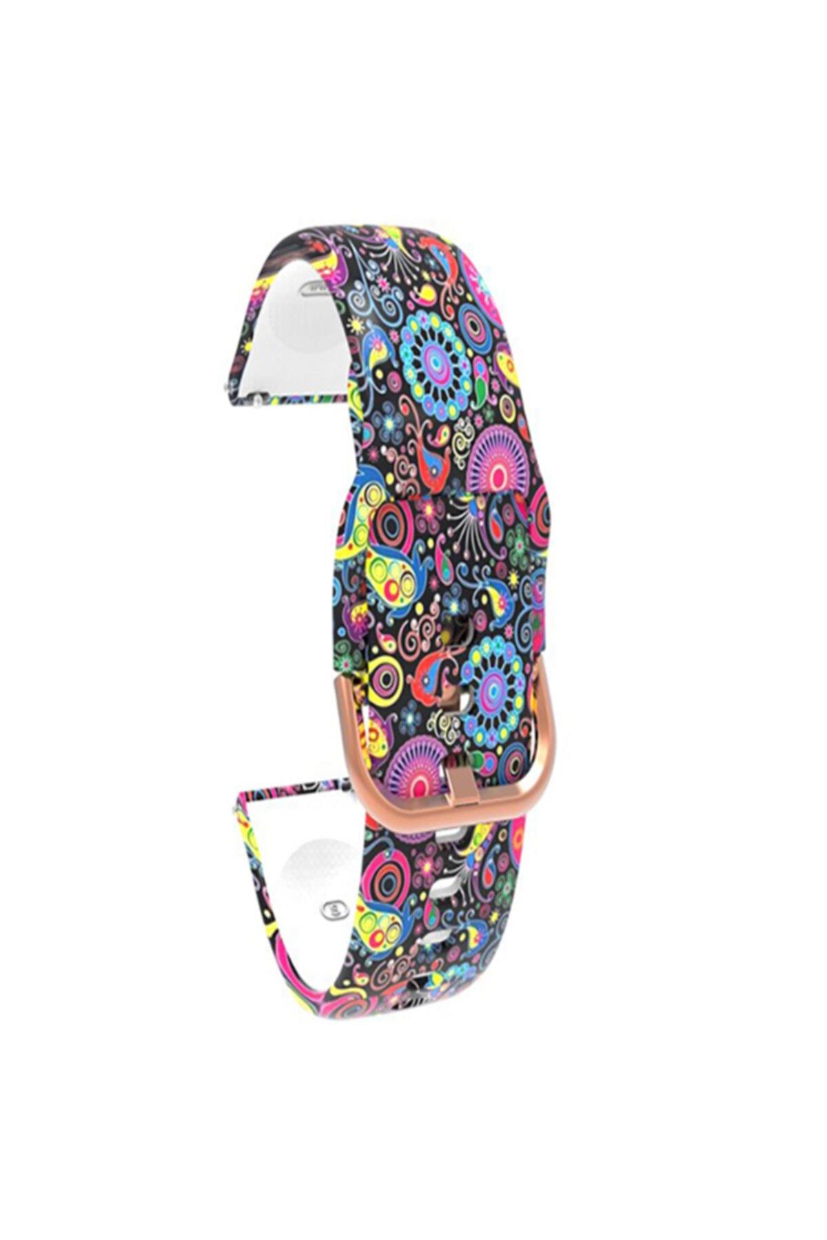Garmin Vivomove Style - Luxe Için Desenli Silikon Kordon Deniz Anası