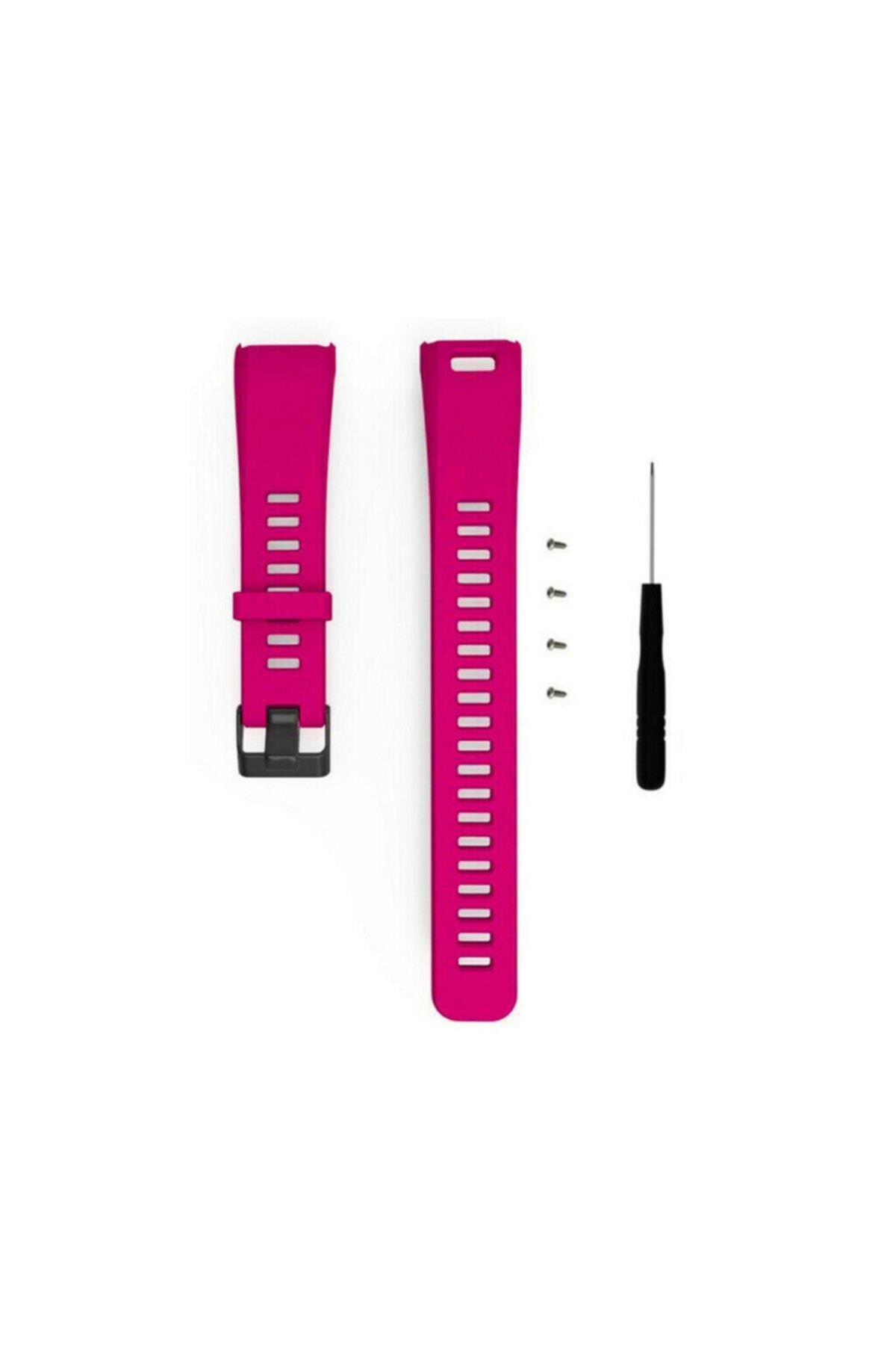 Garmin Vivosmart Hr Için Silikon Kordon Kayış Pembe