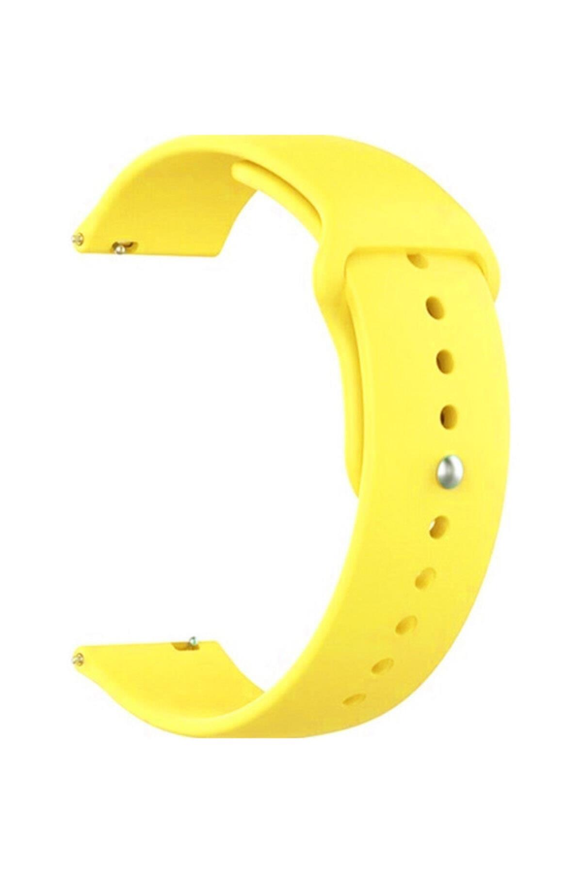 Honor Magicwatch 2 46 Mm Için Silikon Kordon Kayış Sarı