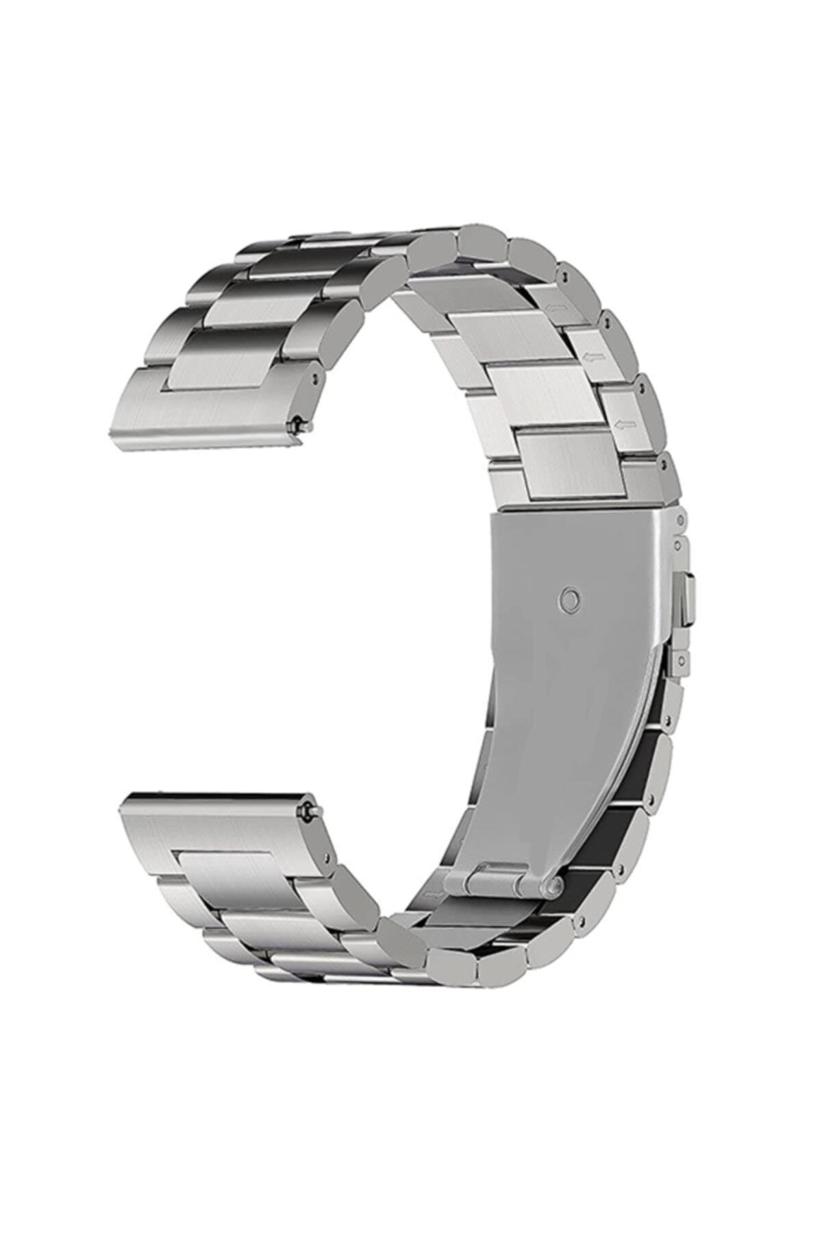 Honor Watch Gs Pro Için Metal Tokalı Dişli Kordon Gümüş