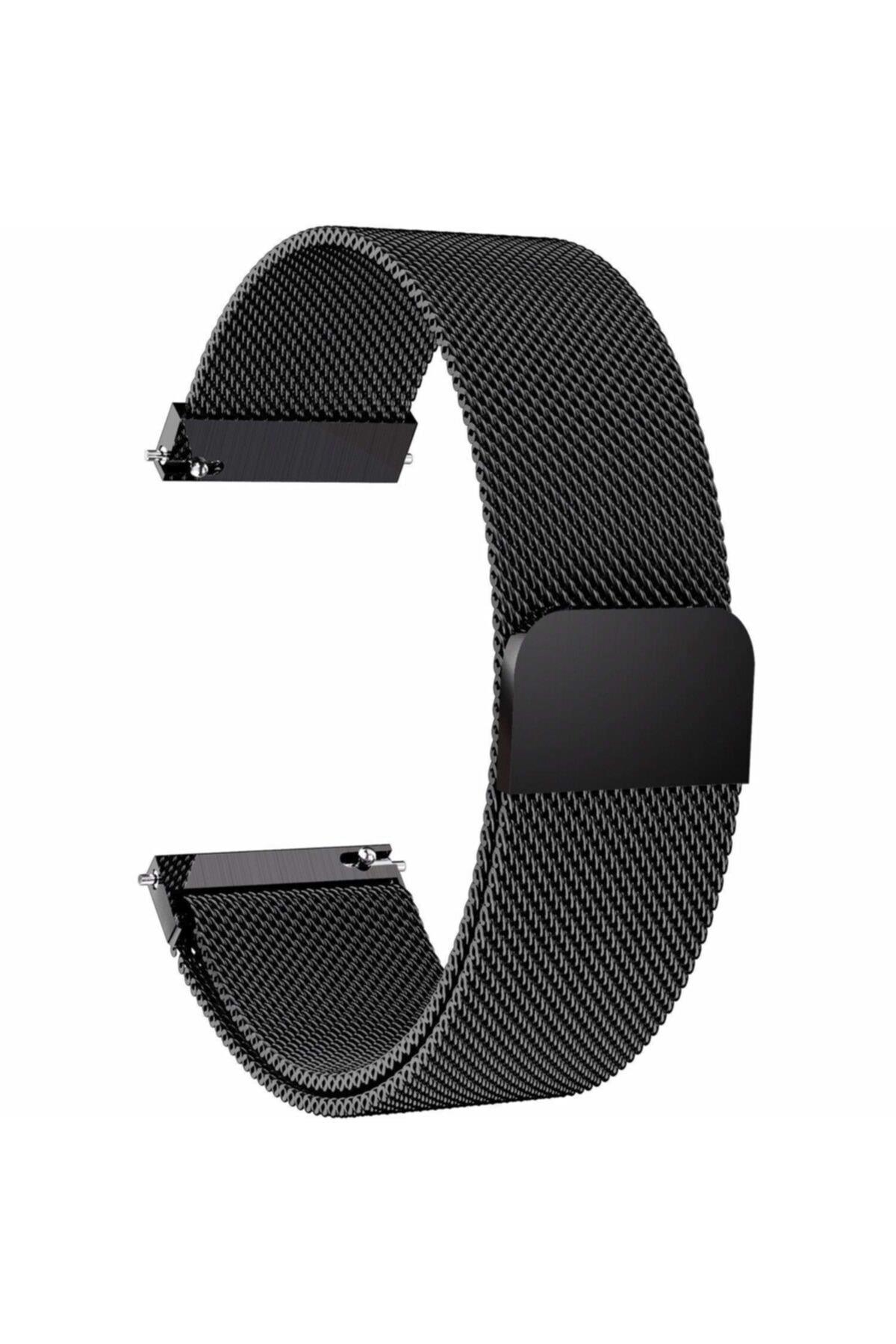Huawei Watch Gt 2 42 Mm Için Metal Mıknatıslı Milanese Kordon - Siyah