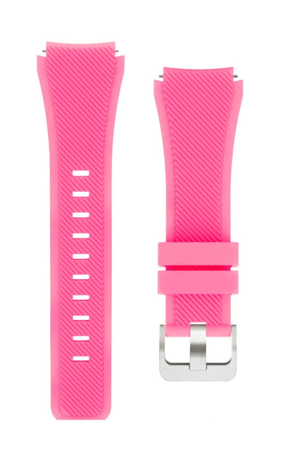 Huawei Watch Gt 2 46 Mm Için Silikon Kordon Pembe