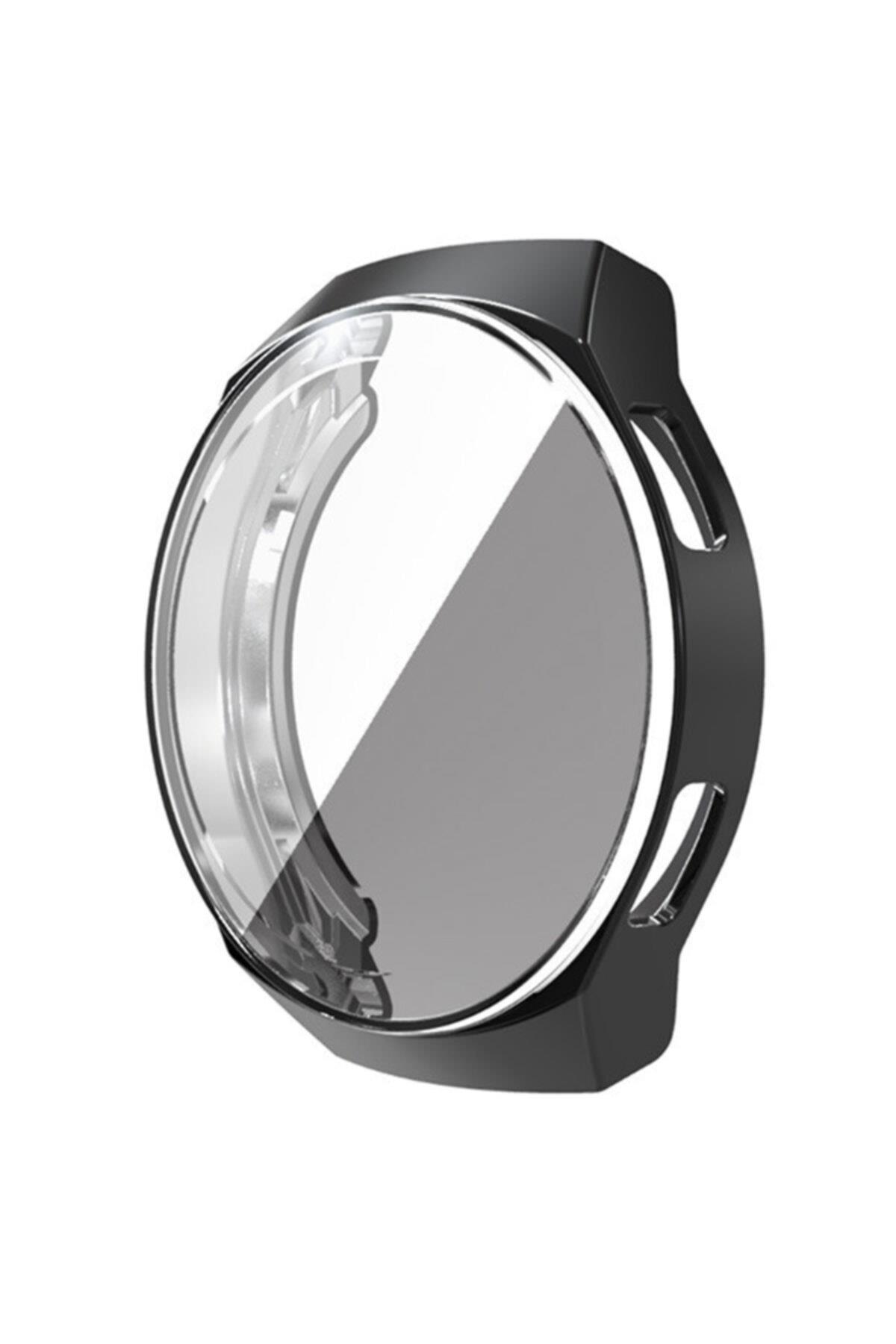 Huawei Watch Gt2e Için Tam Kaplama Silikon Kılıf Siyah