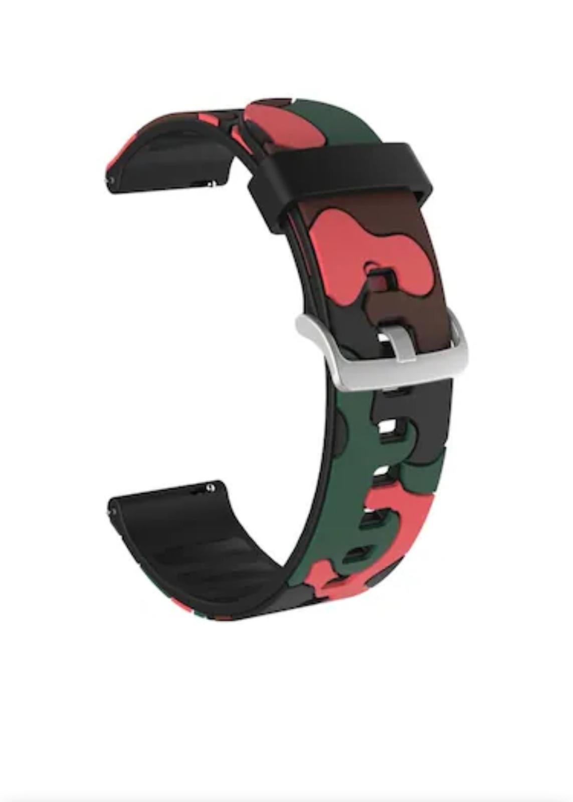 Markacase Garmin 245-245 Music İçin Kamuflaj Silikon Saat Kordonu 20MM