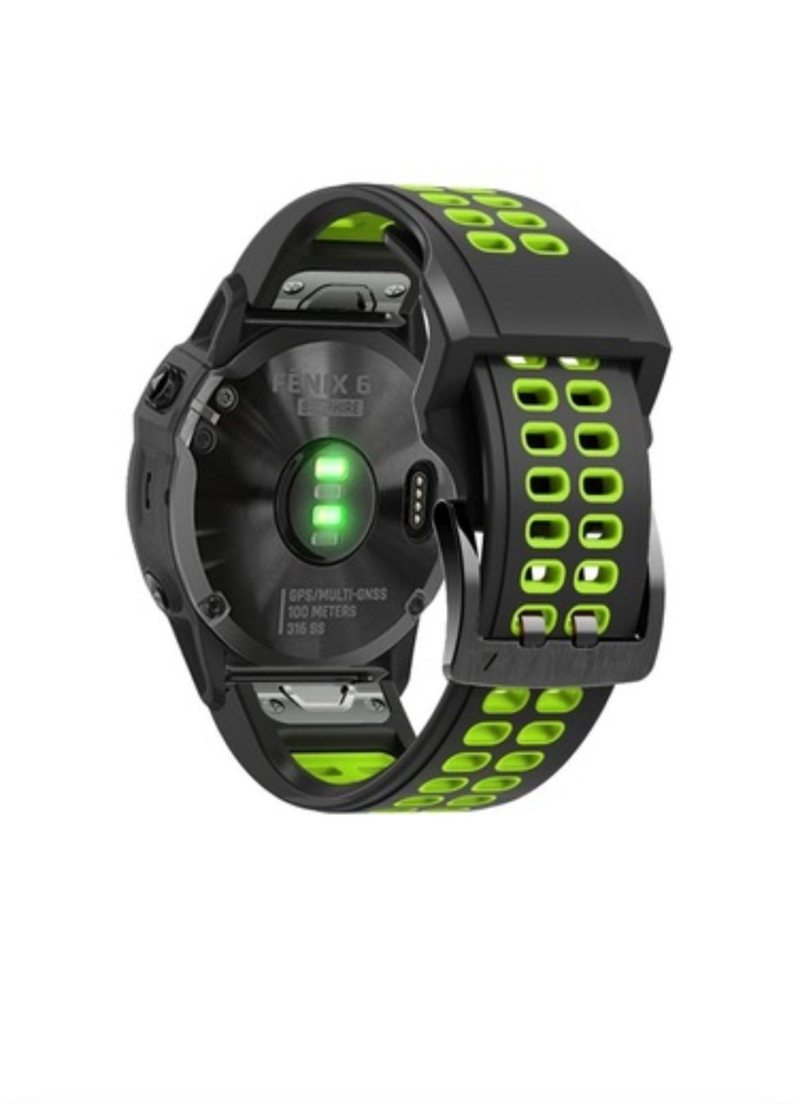 Markacase Garmin charlie-d2 charlie (26mm)Hızlı Bırakma Çift Sıralı Silikon Saat Kordonu