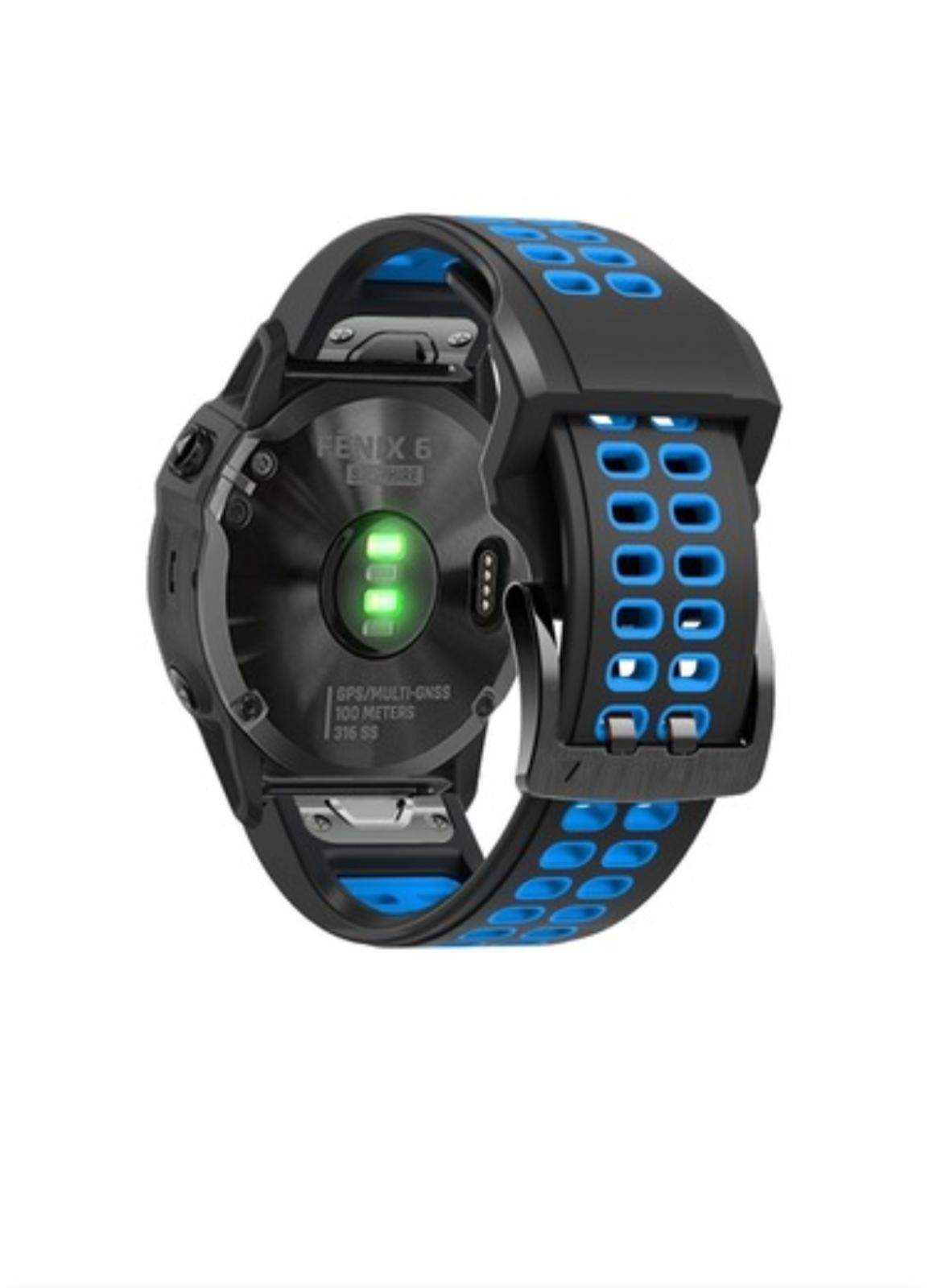 Markacase Garmin Tactix Delta (26MM) Hızlı Bırakma Çift Sıralı Silikon Saat Kordonu