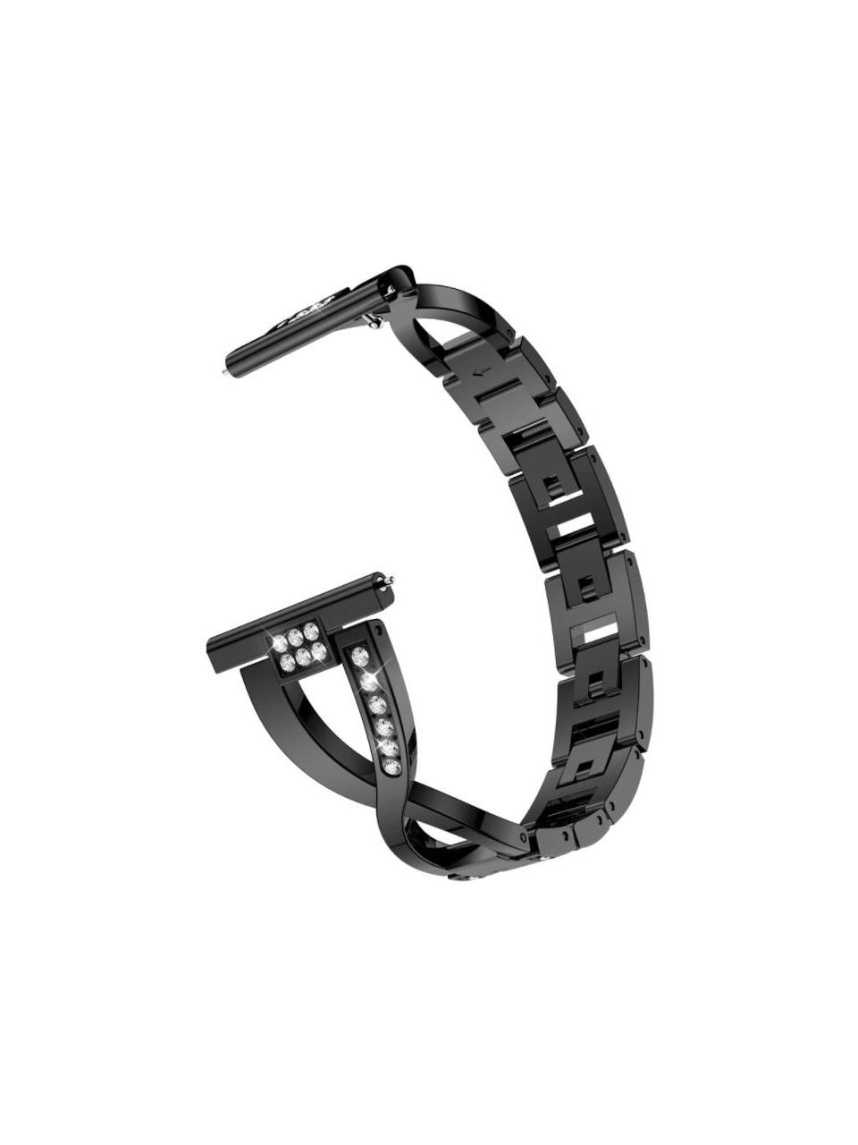 Markacase Oppo Watch 46 Mm İle UYUMLU paslanmaz çelik Pırlanta Görünümlü Fantezi Kordon  Listeye Geri Dön
