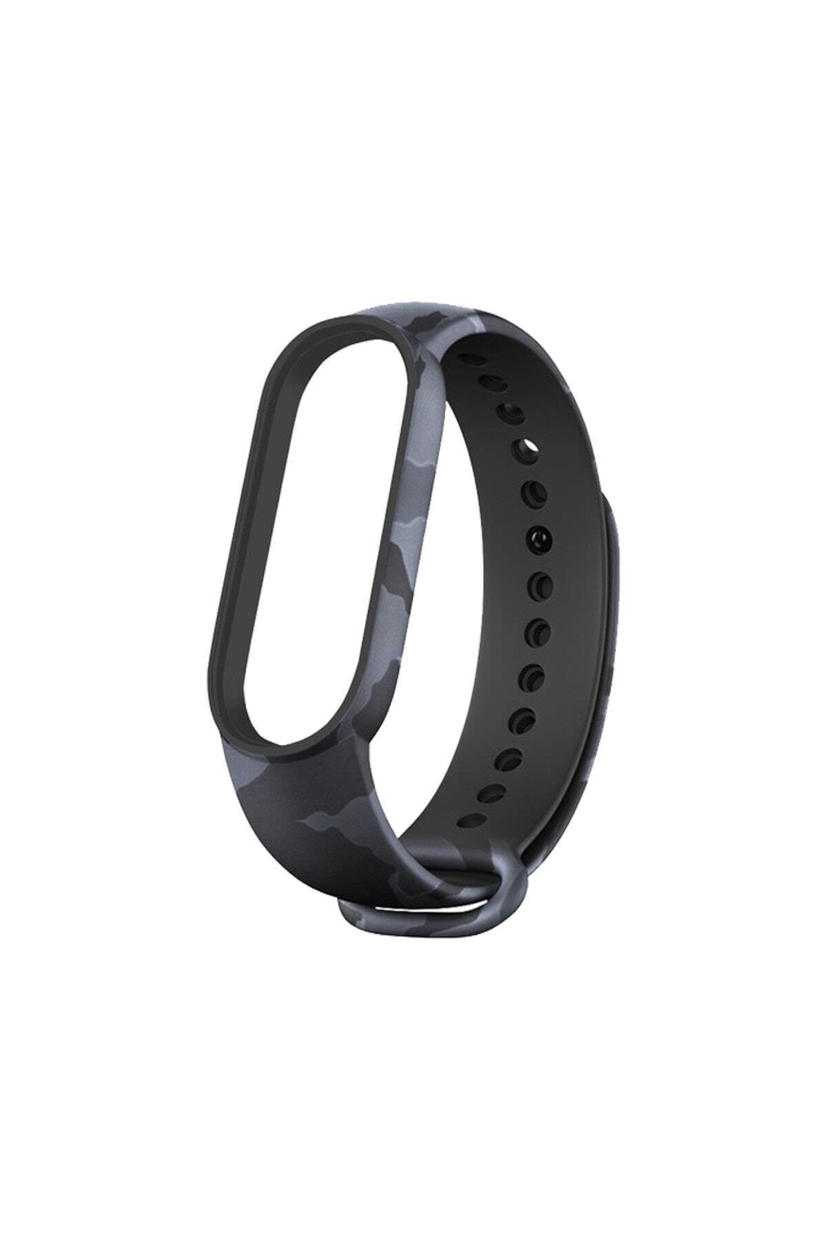 Mi Band 5-6 Gri Kamuflaj Kordon