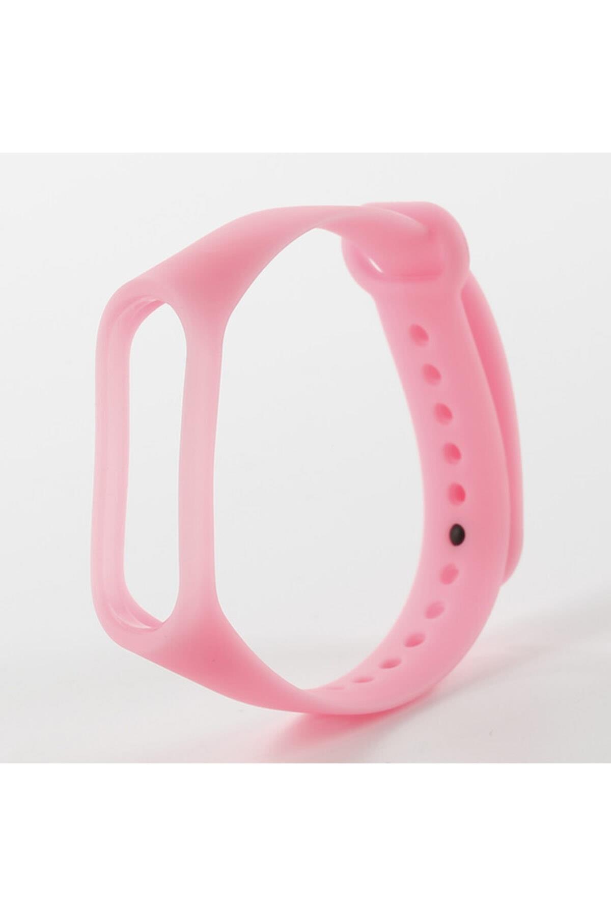 Pembe Xiaomi Mi Band 3 Için Fosforlu Silikon Kordon
