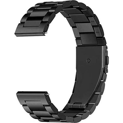 Realme Watch S - S Pro Için Metal Tokalı Dişli Kordon Siyah