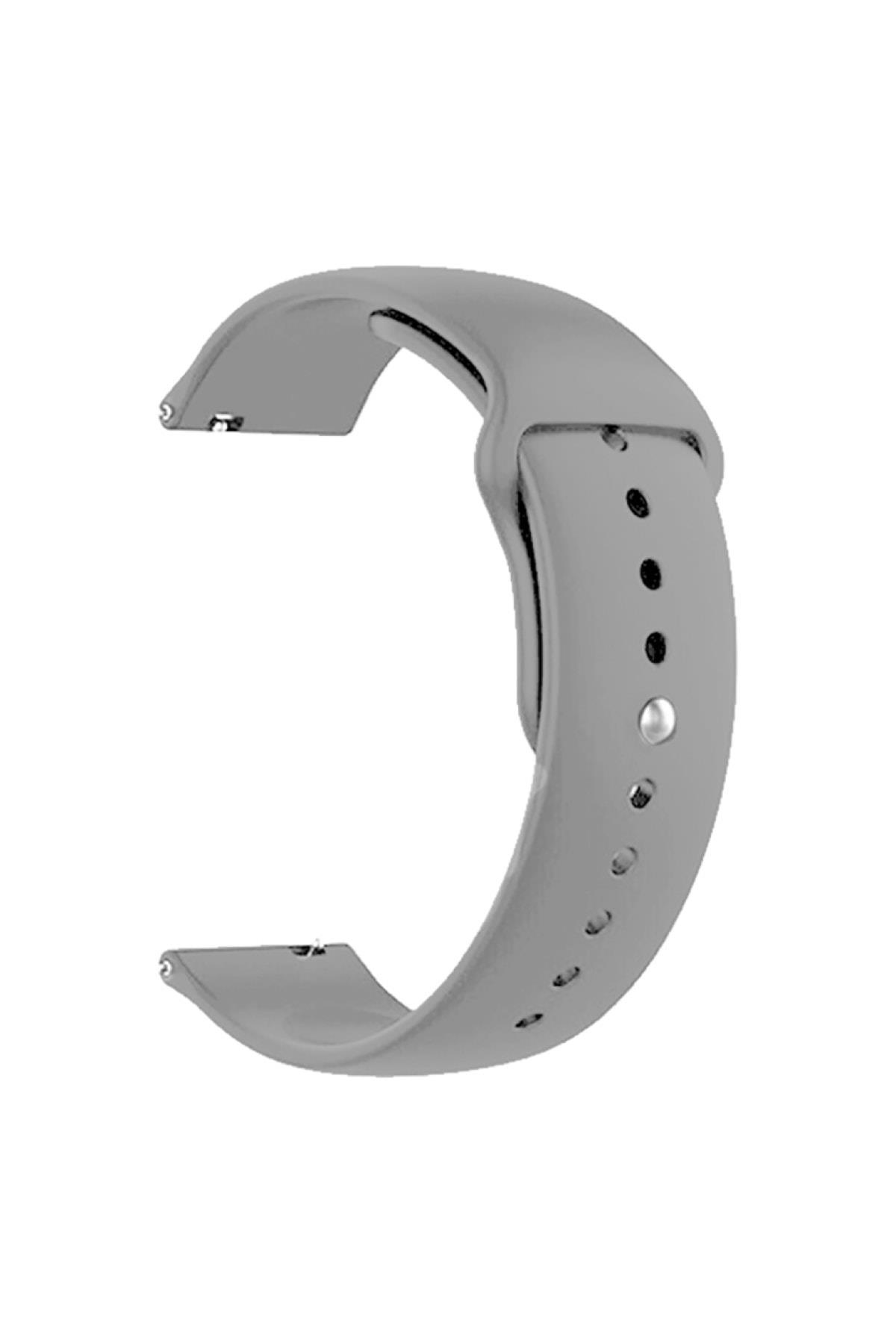 Samsung Galaxy Watch 4 40 Mm R860 Için Spor Silikon Kordon Gri