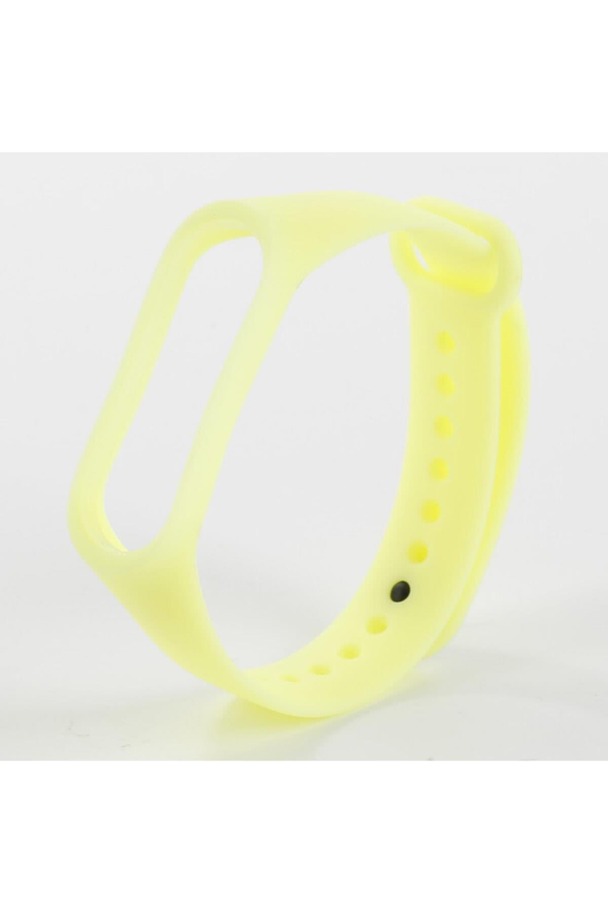 Sarı Xiaomi Mi Band 3 Için Fosforlu Silikon Kordon