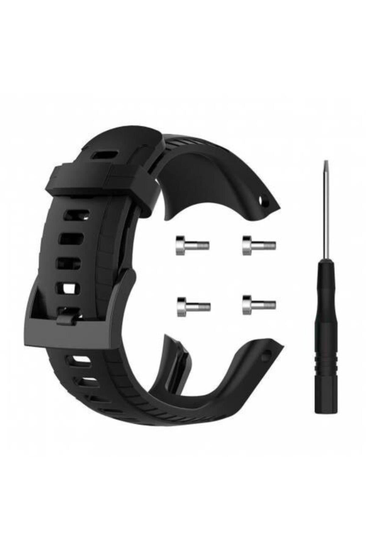 Suunto Watch 5 Uyumlu Silikon Kordon Siyah