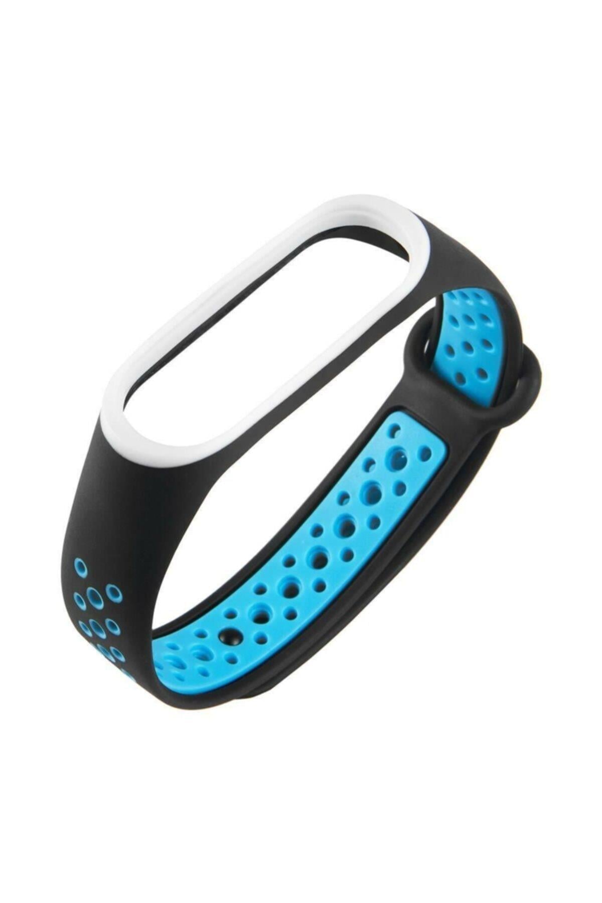 Xiaomi Mi Band 3 için Siyah Delikli Silikon Kordon