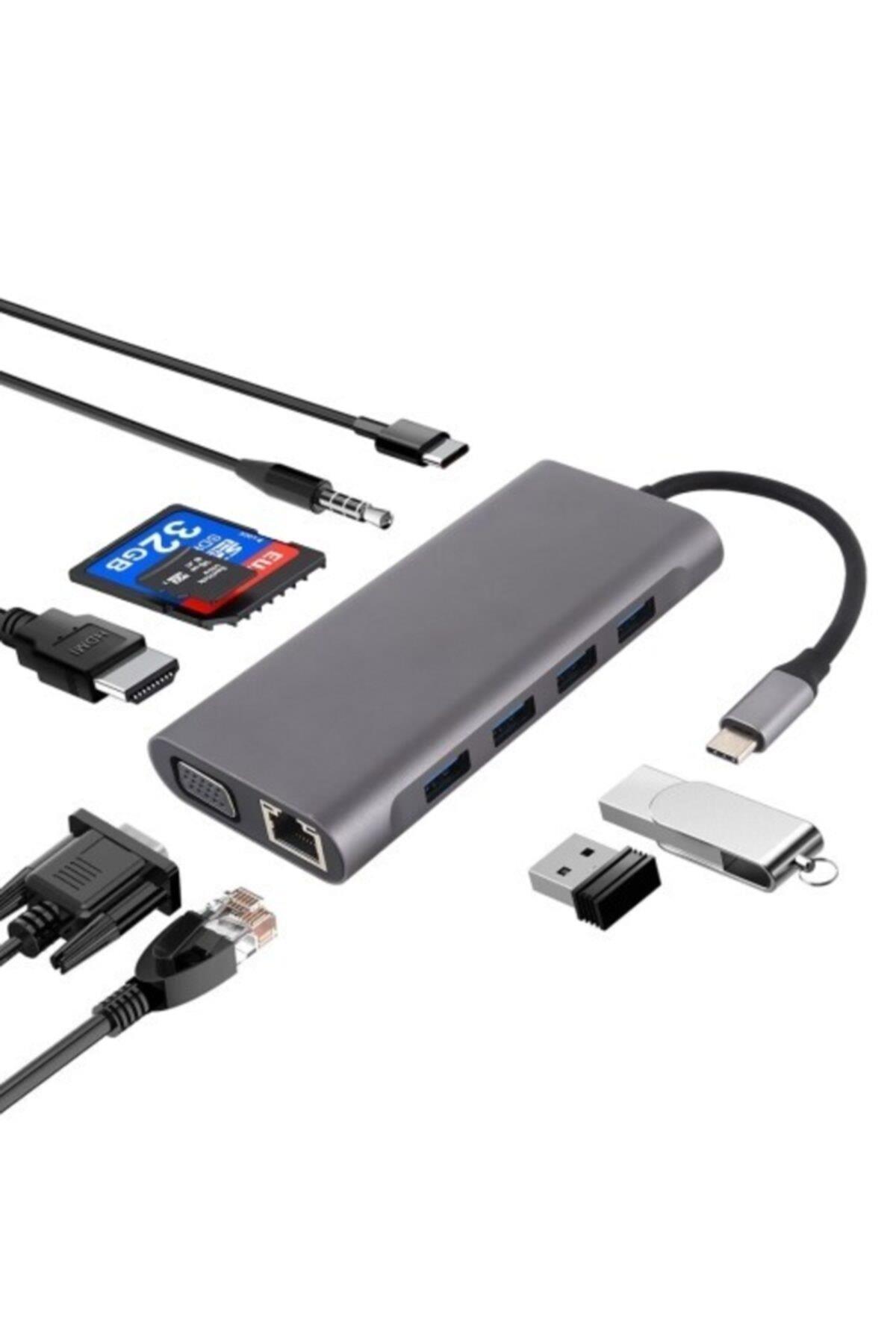 11 In 1 Type C Hub Dp Usb-c 4k Hdmi Ethernet