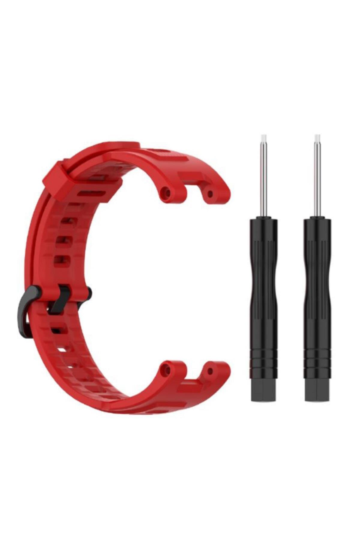 Amazfit T-rex Pro Ile Uyumlu Silikon Kordon Siyah