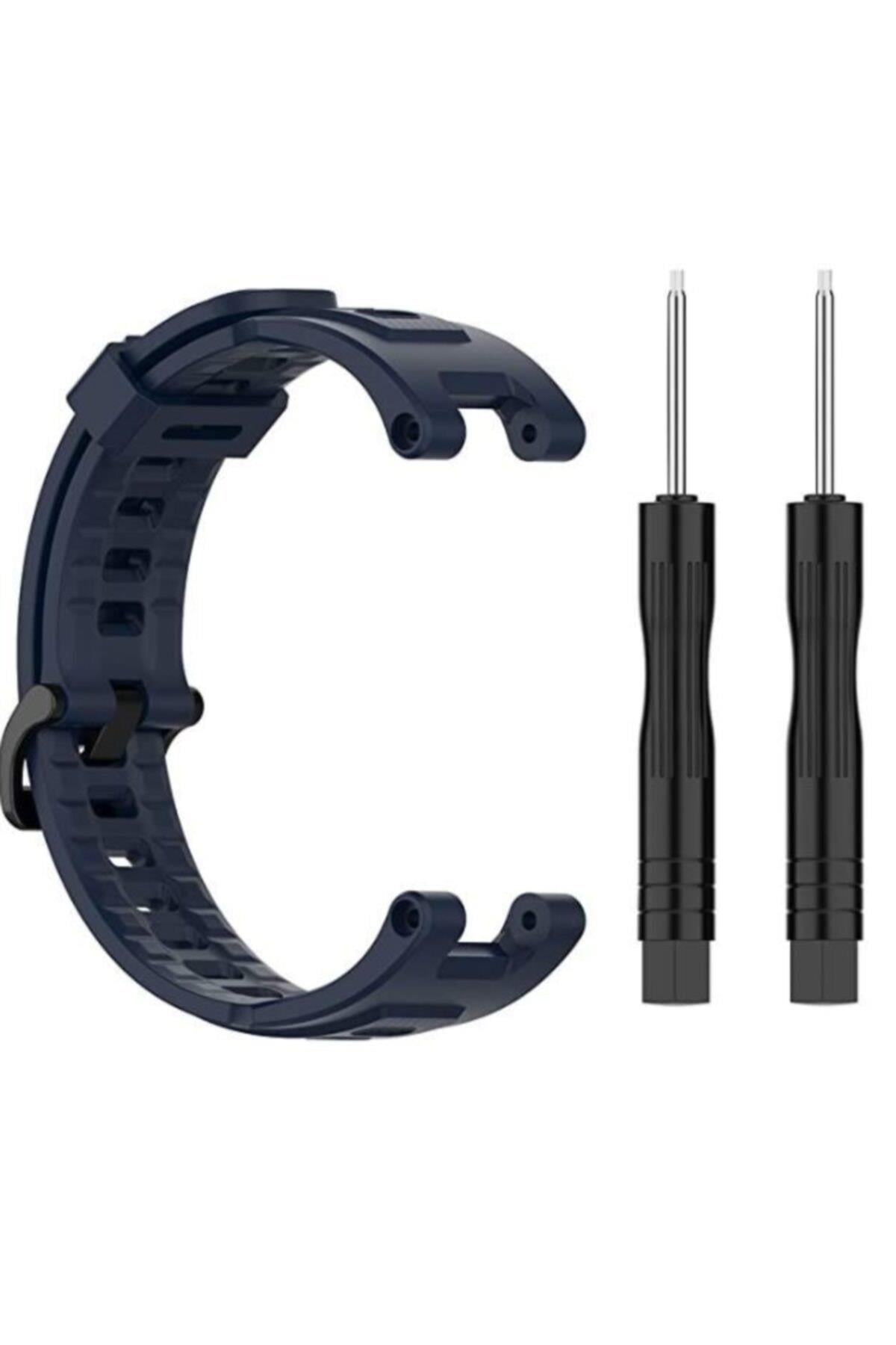Amazfit T-rex Uyumlu Silikon Kordon Lacivert