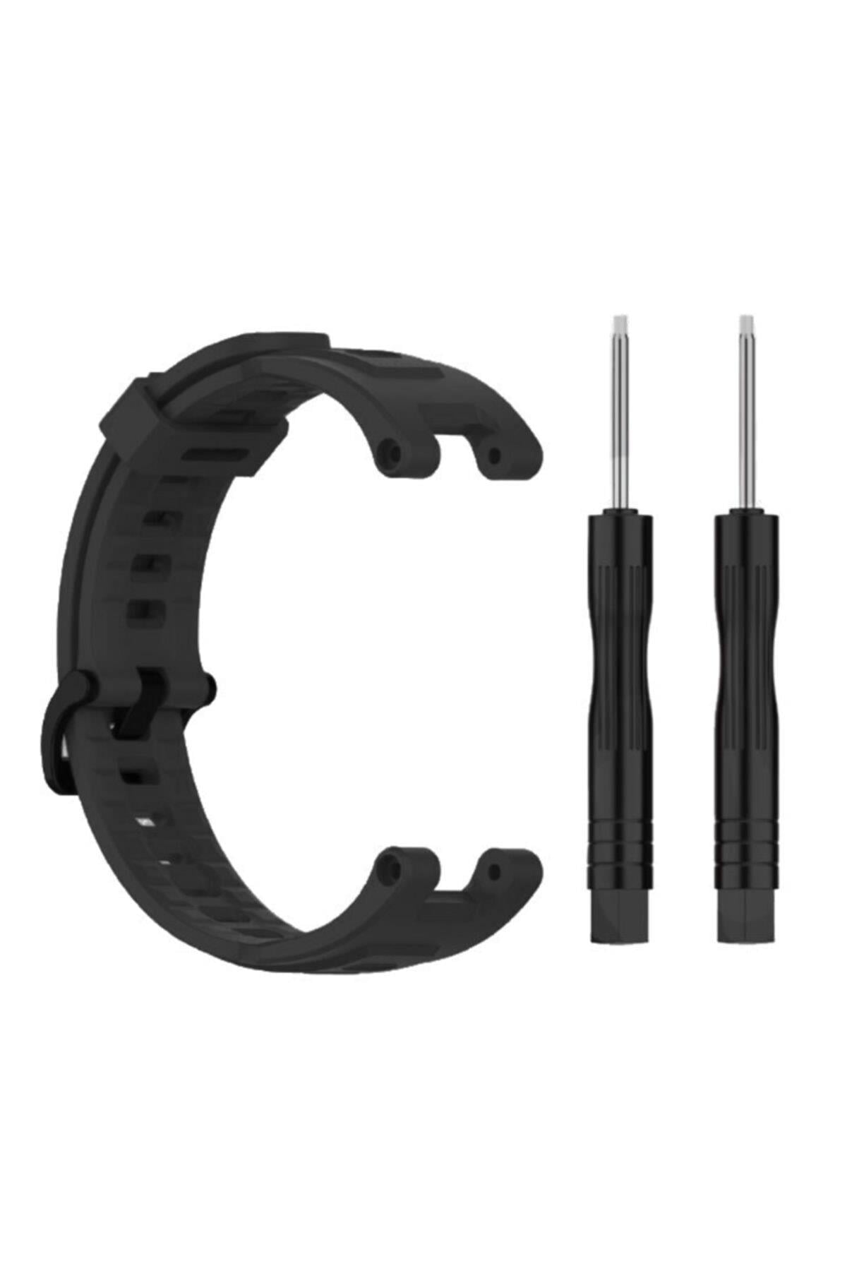 Amazfit T-rex Uyumlu Silikon Kordon Siyah