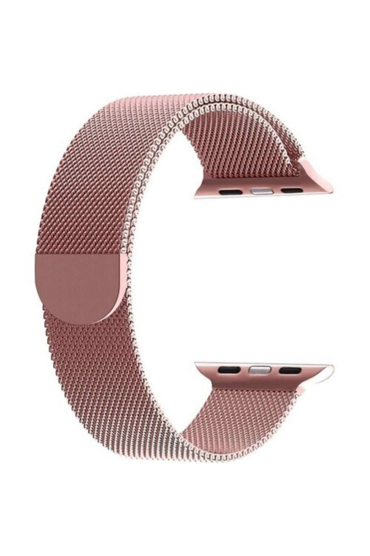 Apple Watch Için 42-44 Mm Metal Mıknatıslı Milanese Kordon Gold