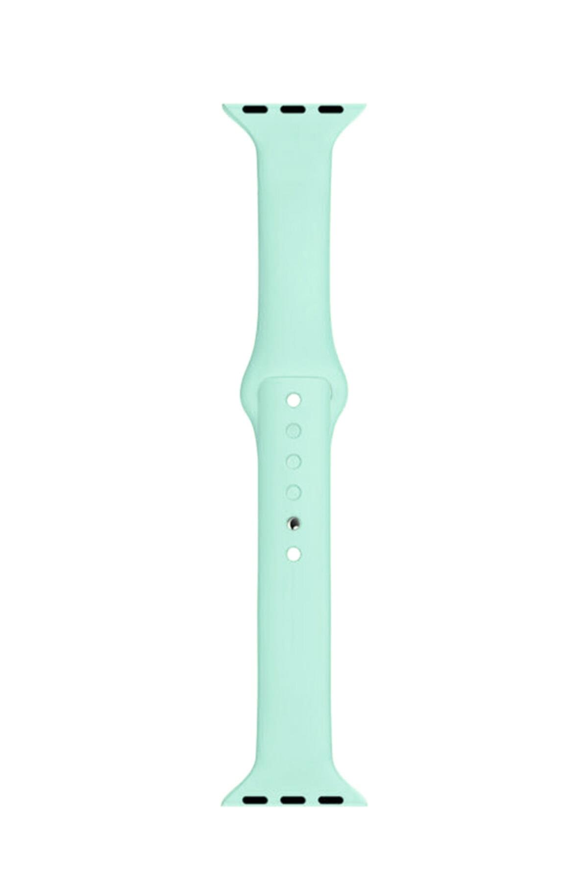 Apple Watch Seri 1 2 3 Için 38 Mm Slim Silikon Kordon Kayış Marine Green