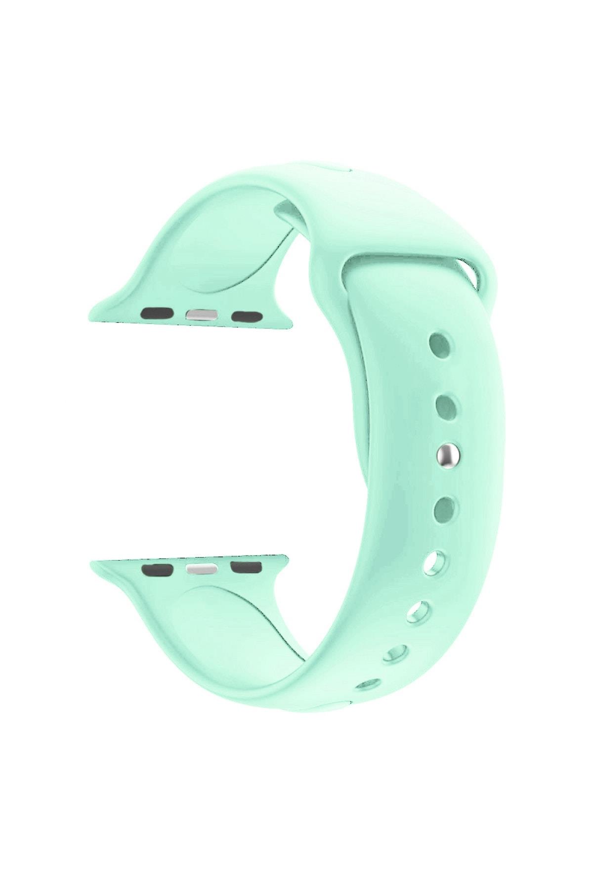 Apple Watch Seri 1 2 3 Için 42 Mm Small Beden(s/m Size) Silikon Kordon Deniz Mavisi