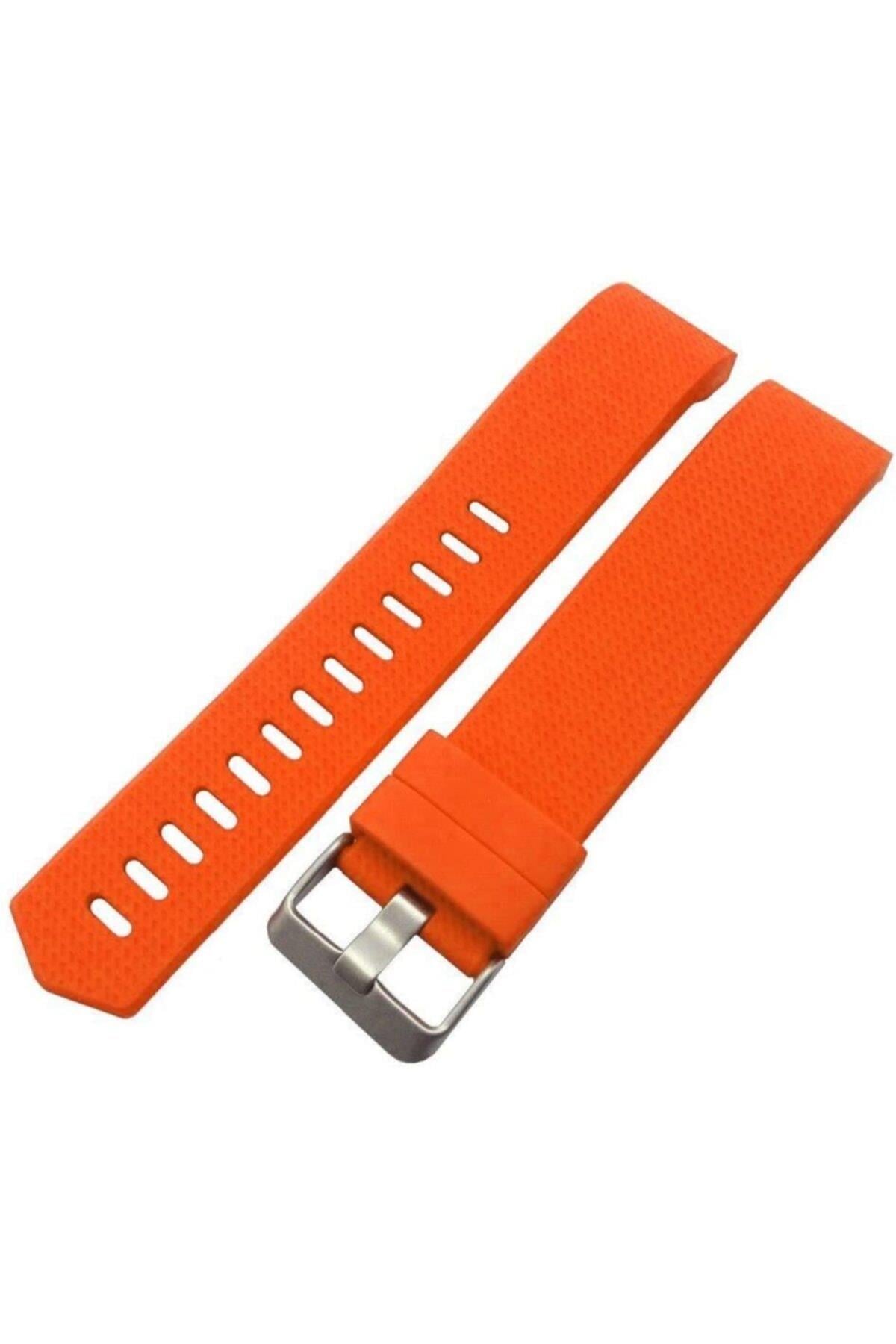 Fitbit Charge 2 Için Large Beden(l Sıze) Silikon Kordon Turuncu