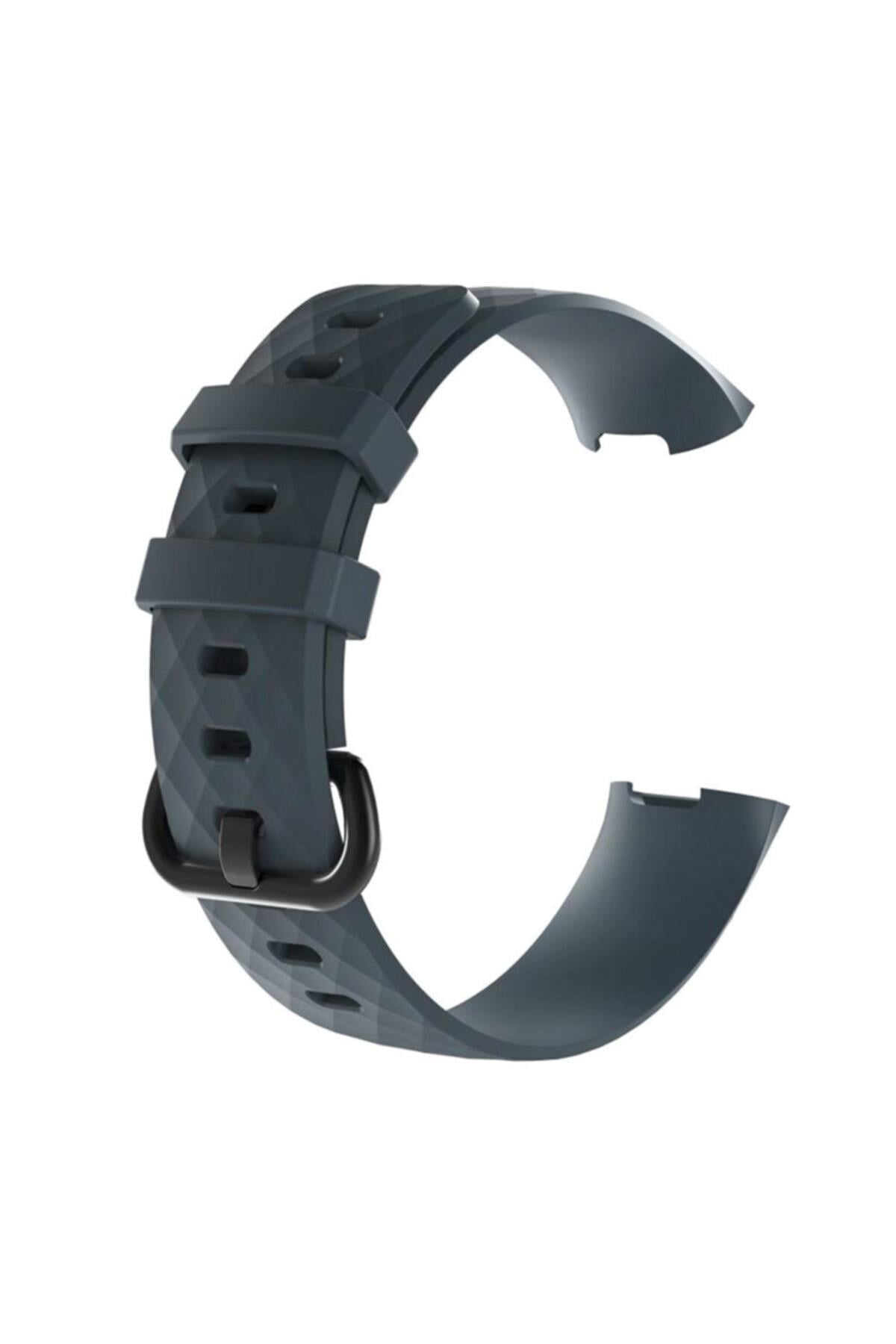 Fitbit Charge 4 Uyumlu Large Beden(l Sıze) Silikon Kordon Kırmızı