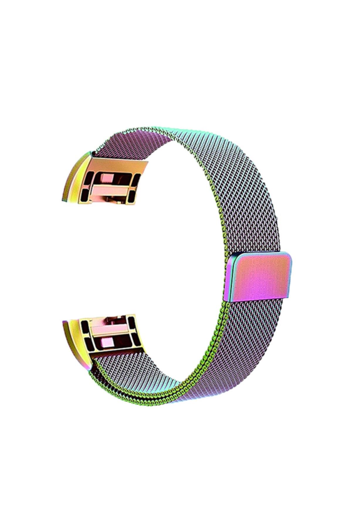Fitbit Charge 4 Uyumlu Milanese Metal Kordon Rose Gold