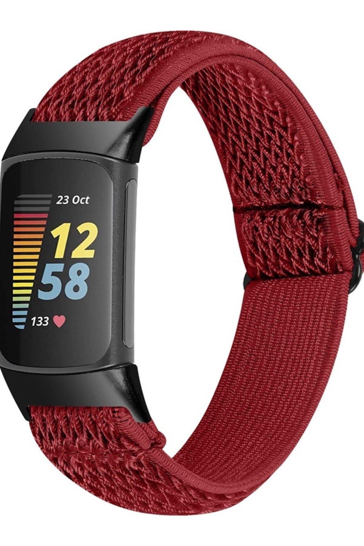Fitbit Charge 5 Elastik  Örgü Watch Kordon