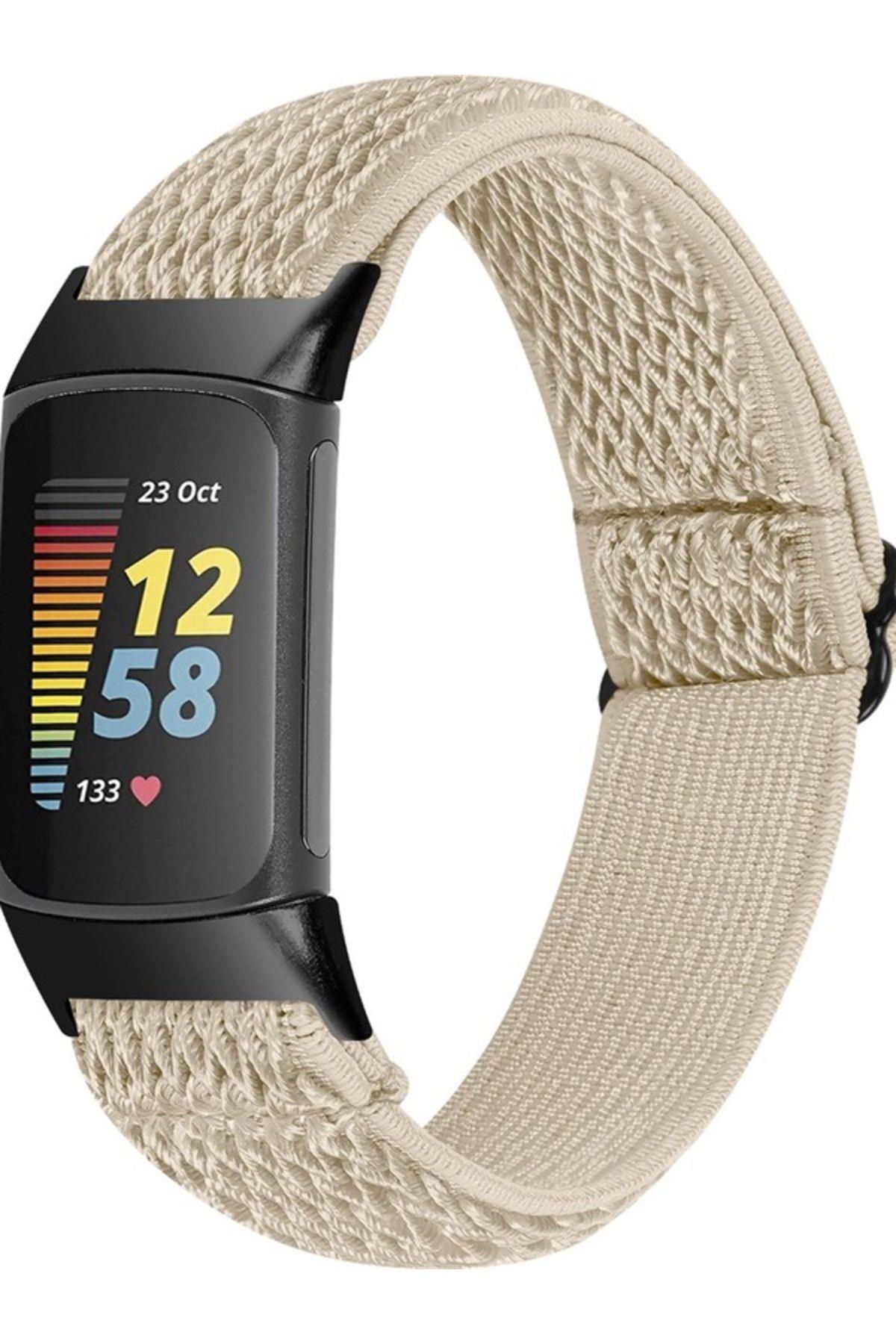 Fitbit Charge 6 Elastik  Örgü Watch Kordon