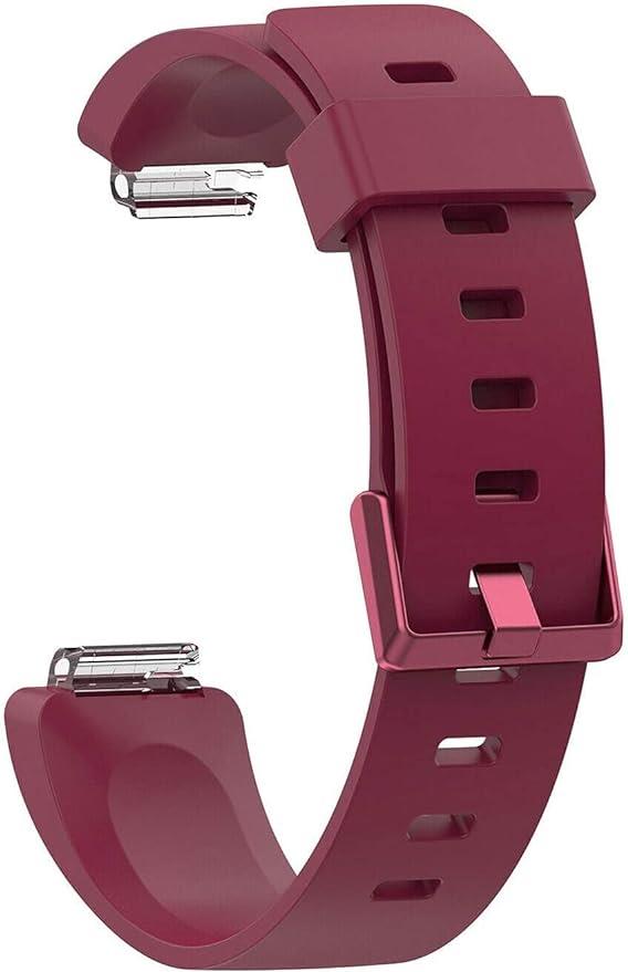 Fitbit Inspıre Hr Uyumlu Large Beden(l Sıze) Silikon Kordon Bordo
