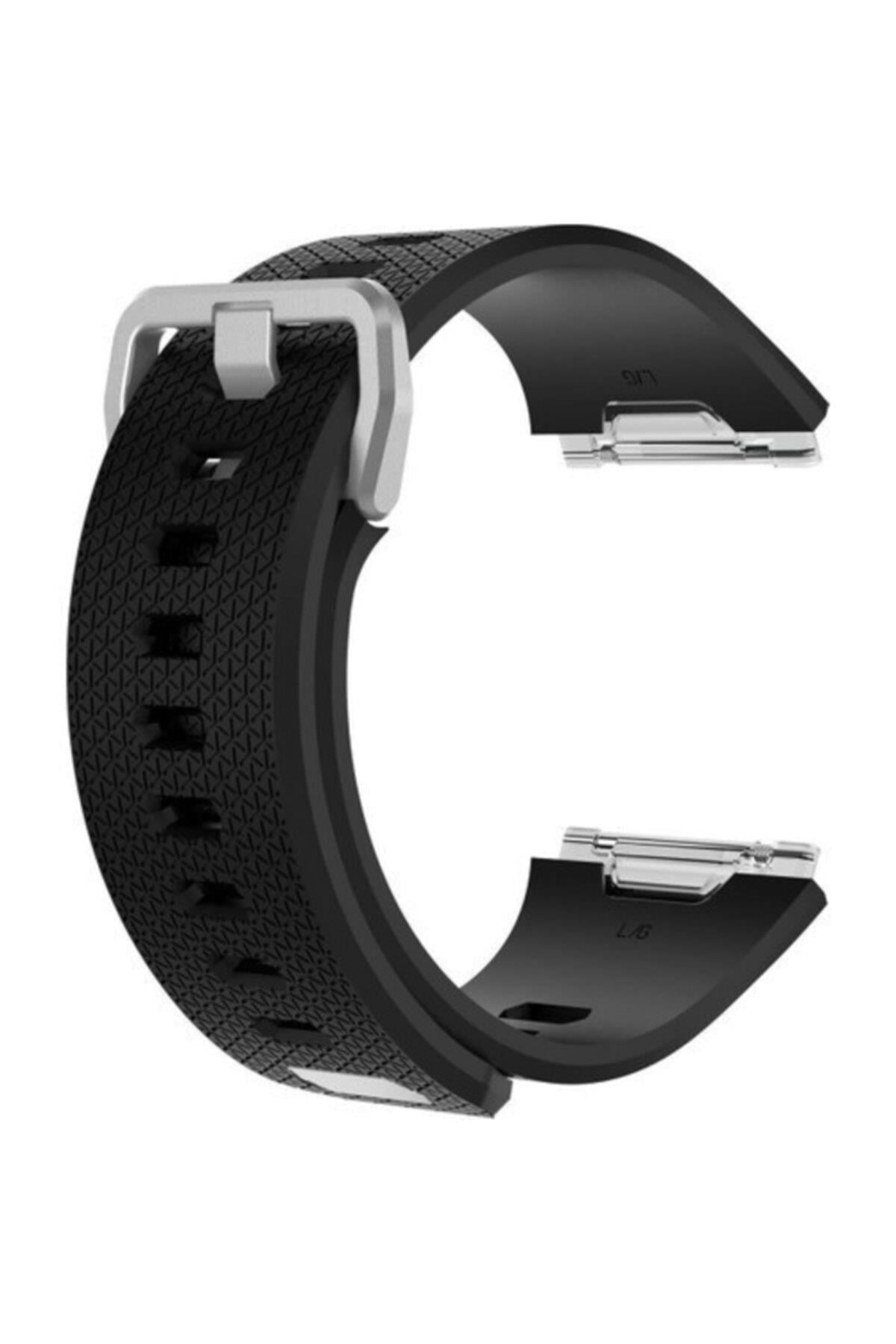 Fitbit Ionic Uyumlu Small Beden(s Sıze) Silikon Kordon Kayış Siyah