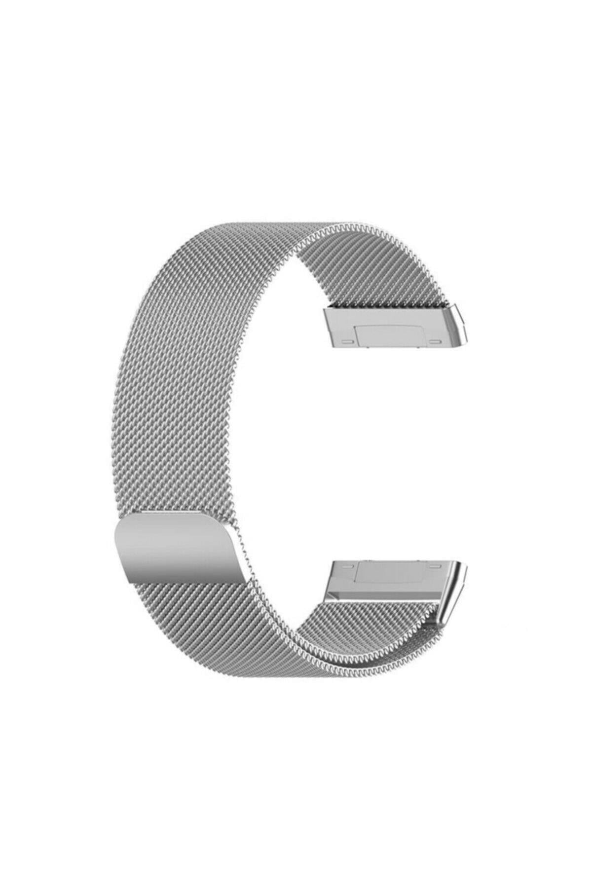 Fitbit Sense Ile Uyumlu Metal Milanese Kordon Gold