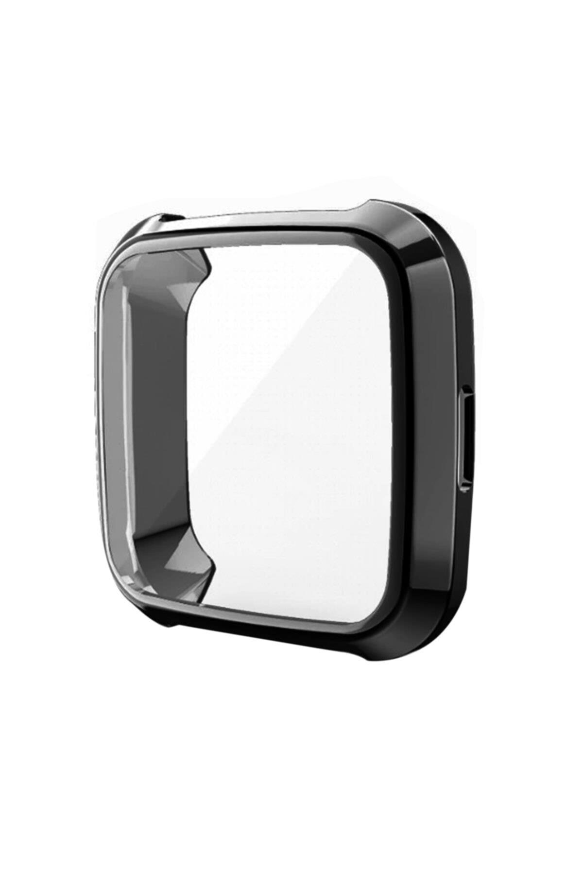 Fitbit Versa 2 Fb507 Için Tam Kaplama Silikon Kılıf Şeffaf