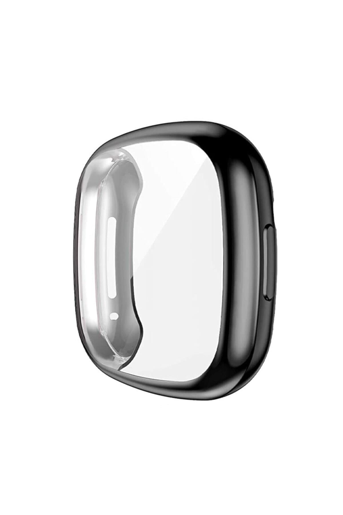 Fitbit Versa 3 Fb511 /sense Fb512 Için Tam Kaplama Silikon Kılıf Şeffaf