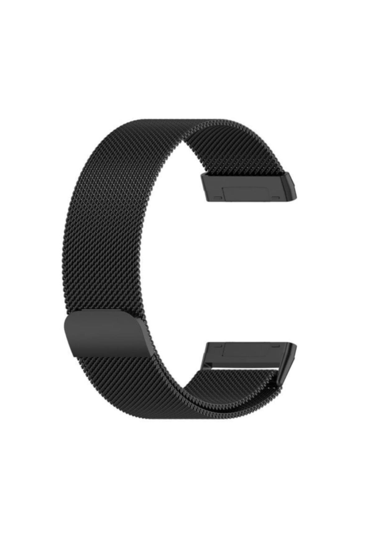 Fitbit Versa 3 Ile Uyumlu Metal Milanese Kordon Gold
