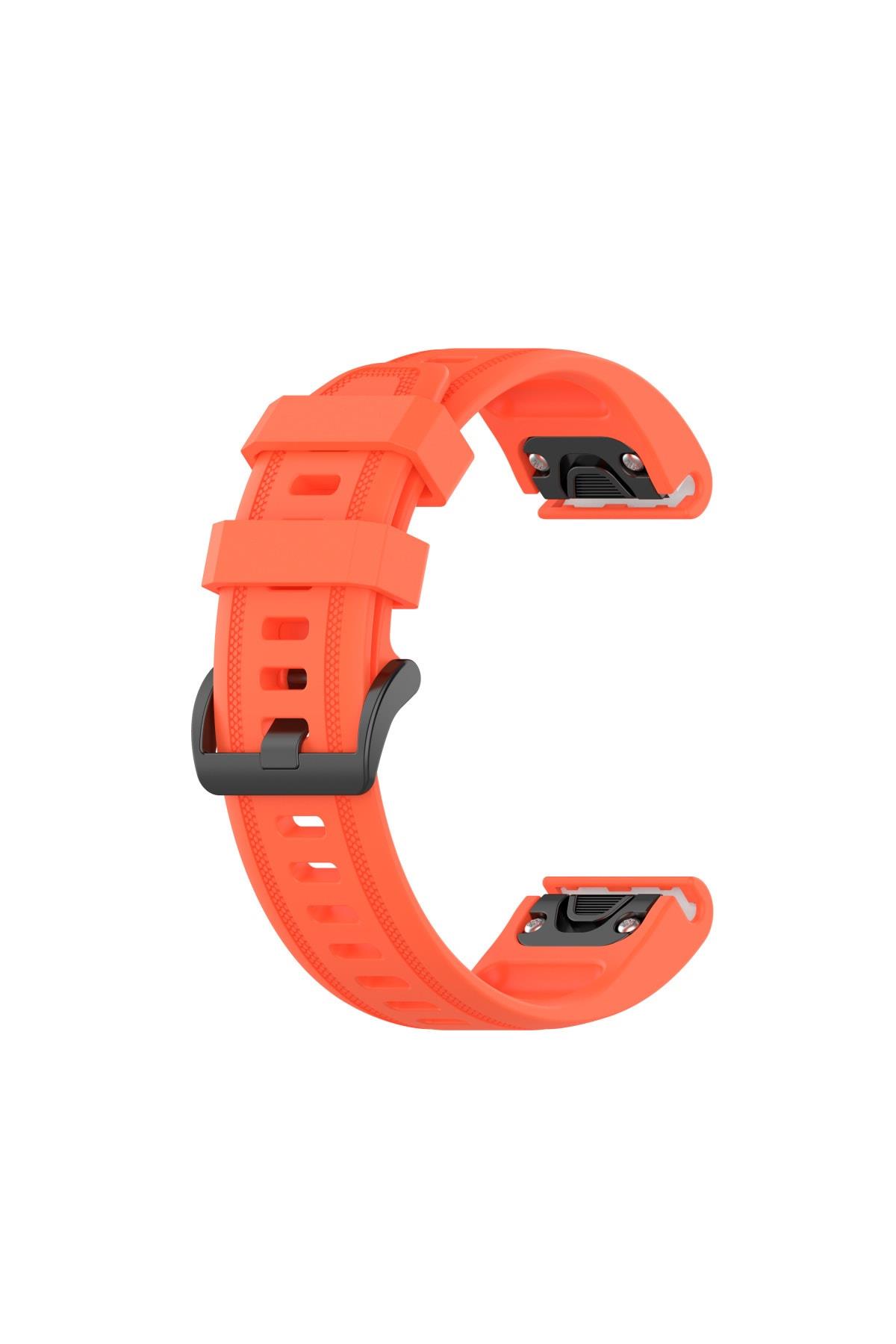 Garmin 6s Pro - 6s Pro Solar Için Quick Fit Özellikli Silikon Kordon Kayış Açık Mor