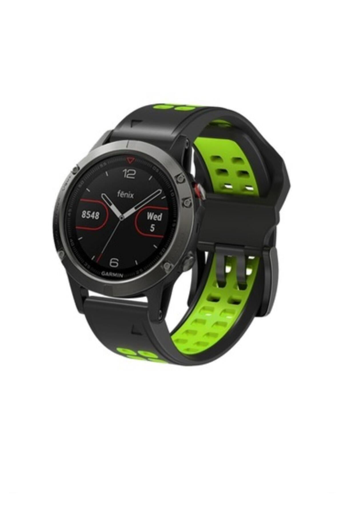 Garmin apporach 60-62 (22mm) Hızlı Bırakma Çift Sıralı Silikon Saat Kordonu