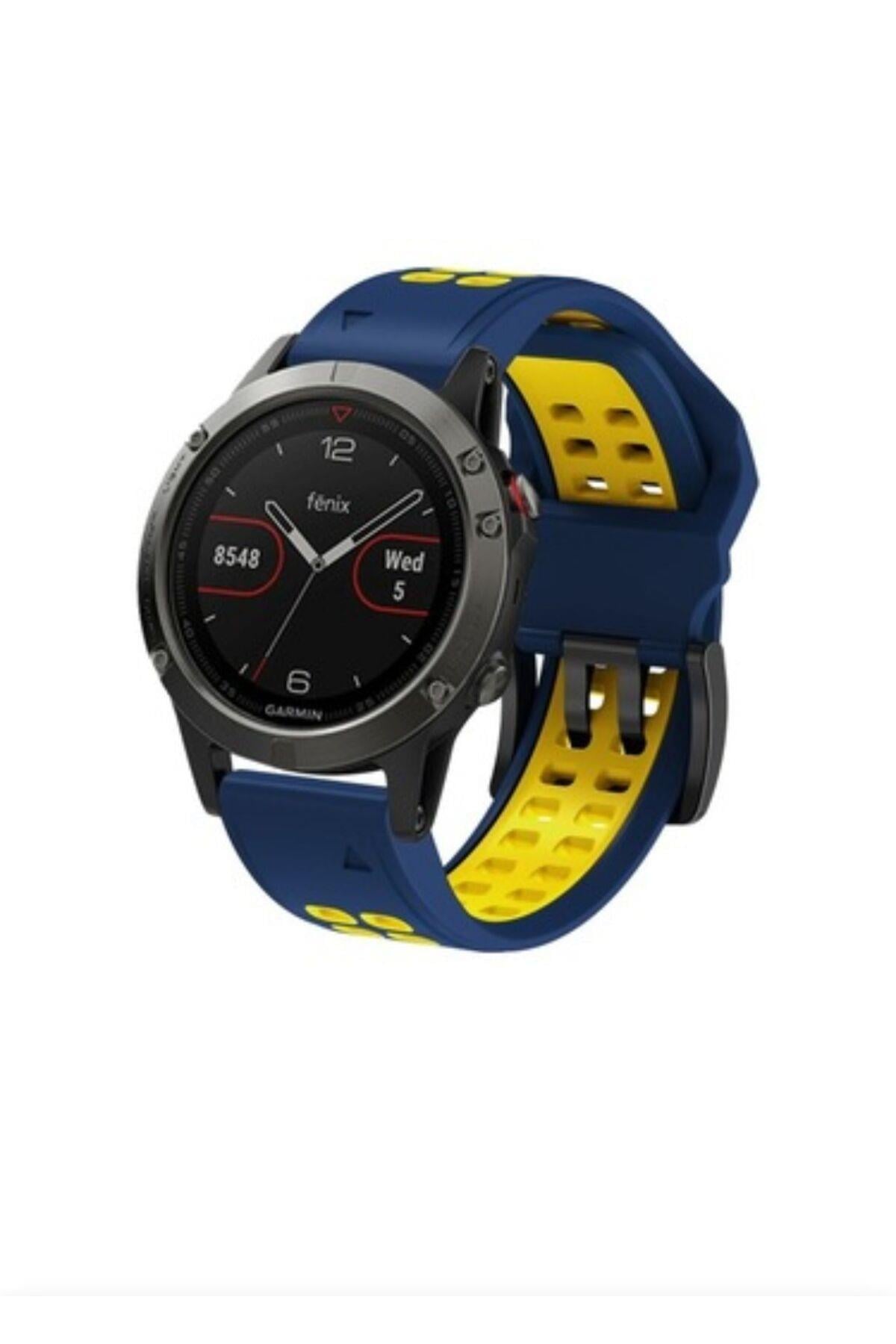Garmin apporach 60-62 (22mm) Hızlı Bırakma Çift Sıralı Silikon Saat Kordonu