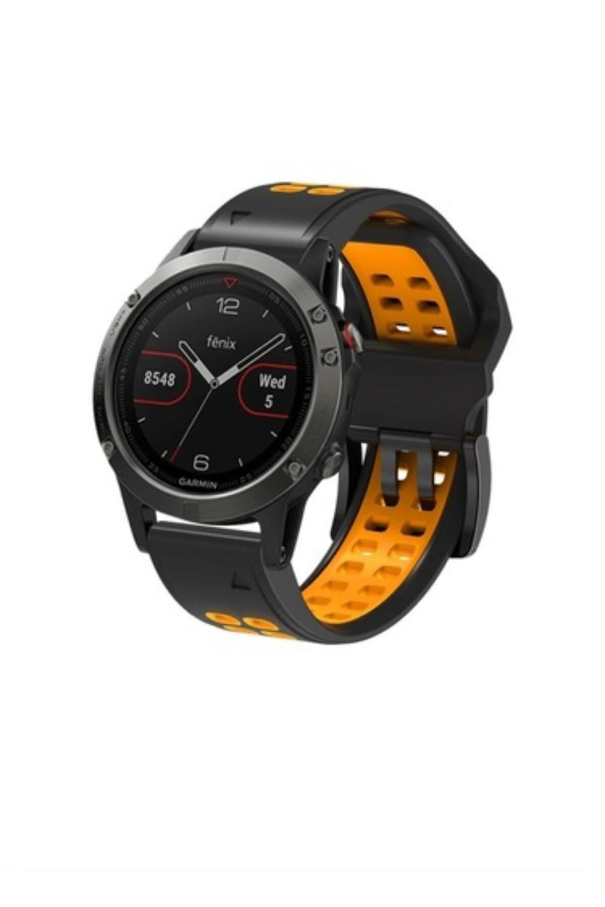 Garmin apporach 60-62 (22mm) Hızlı Bırakma Çift Sıralı Silikon Saat Kordonu