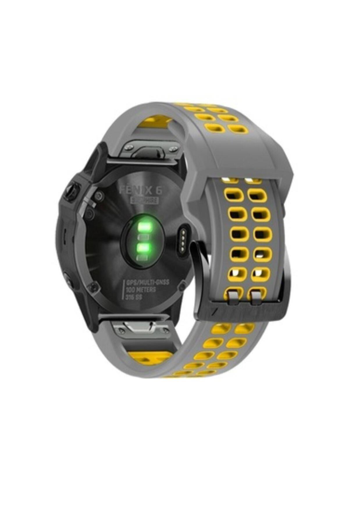 Garmin Descent Mk 1-Mk2- MK2I (26MM)Hızlı Bırakma Çift Sıralı Silikon Saat Kordonu