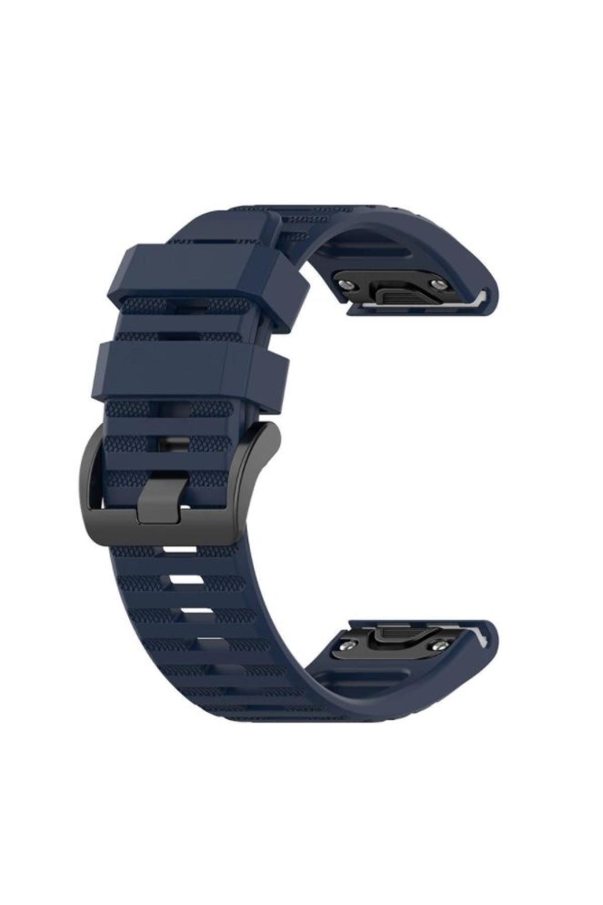 Garmin Descent Mk2 Için Quick Fit Özellikli Silikon Kordon Kayış Bordo