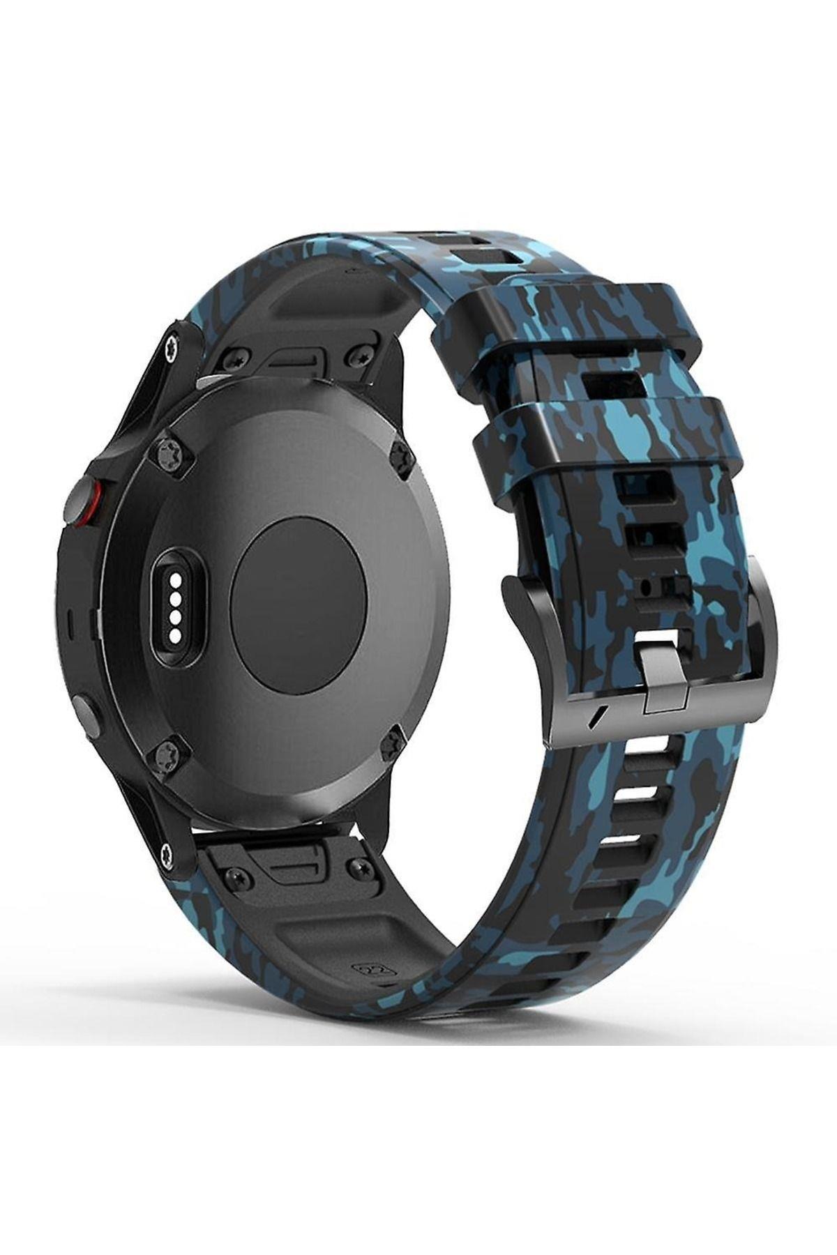 Garmin descent mk2 - mk2i  (26MM) Kamuflaj Silikon Saat Kordonu