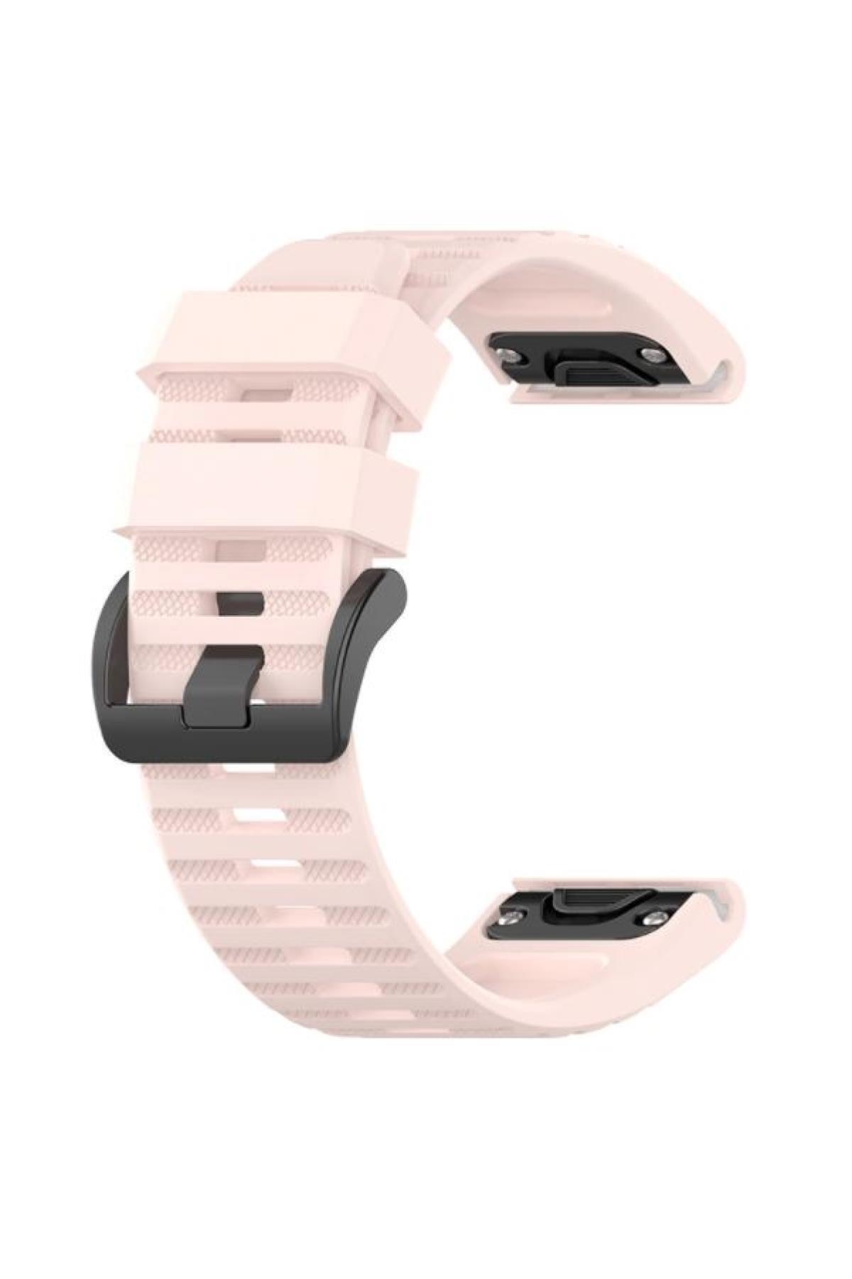 Garmin Fenix 3 - 3 Hr Için Uyumlu Quick Fit Özellikli Silikon Kordon Kayış Koyu Yeşil