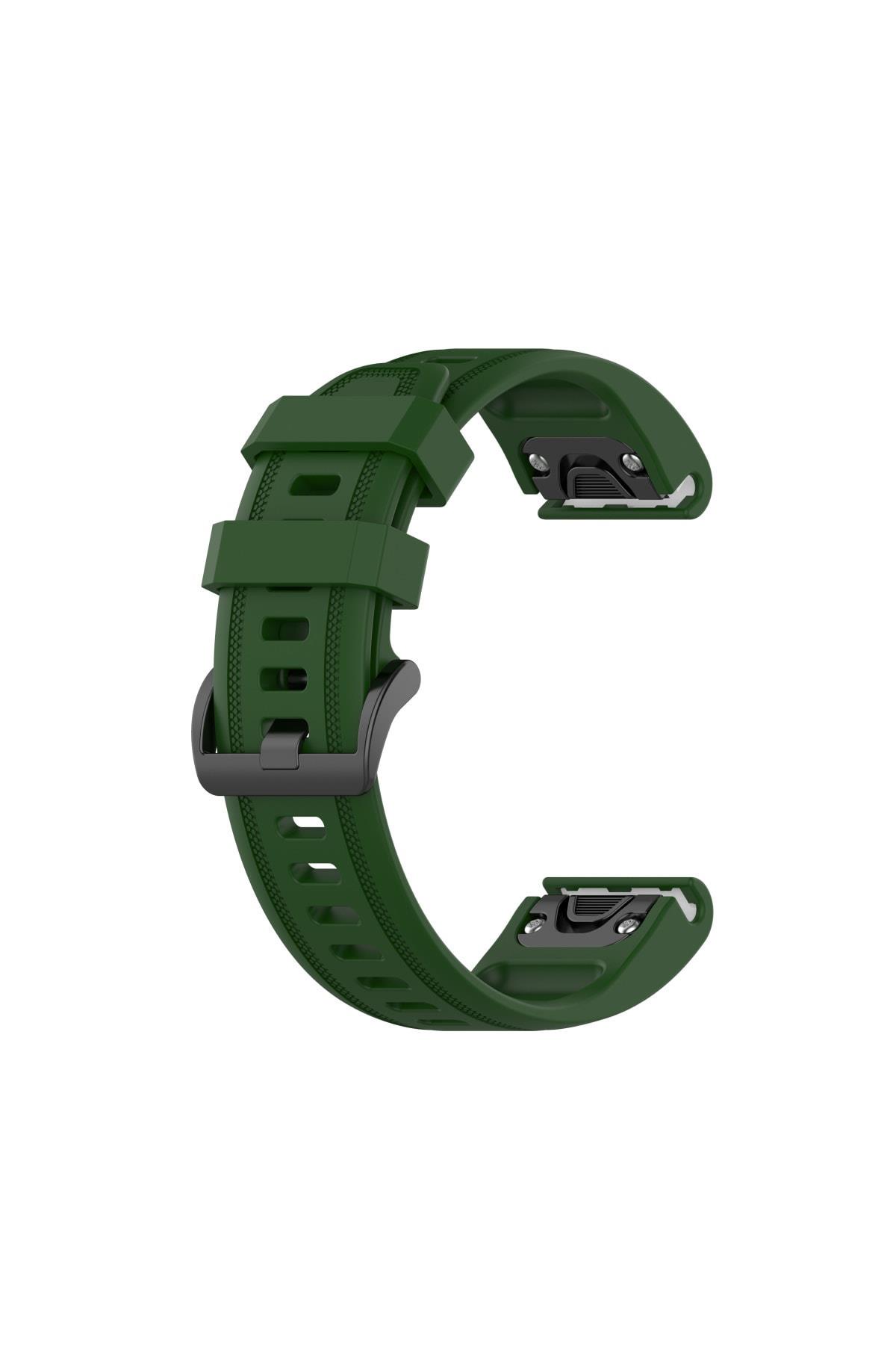 Garmin Fenix 5s - 5s Plus Için Quick Fit Özellikli Silikon Kordon Kayış Turkuaz