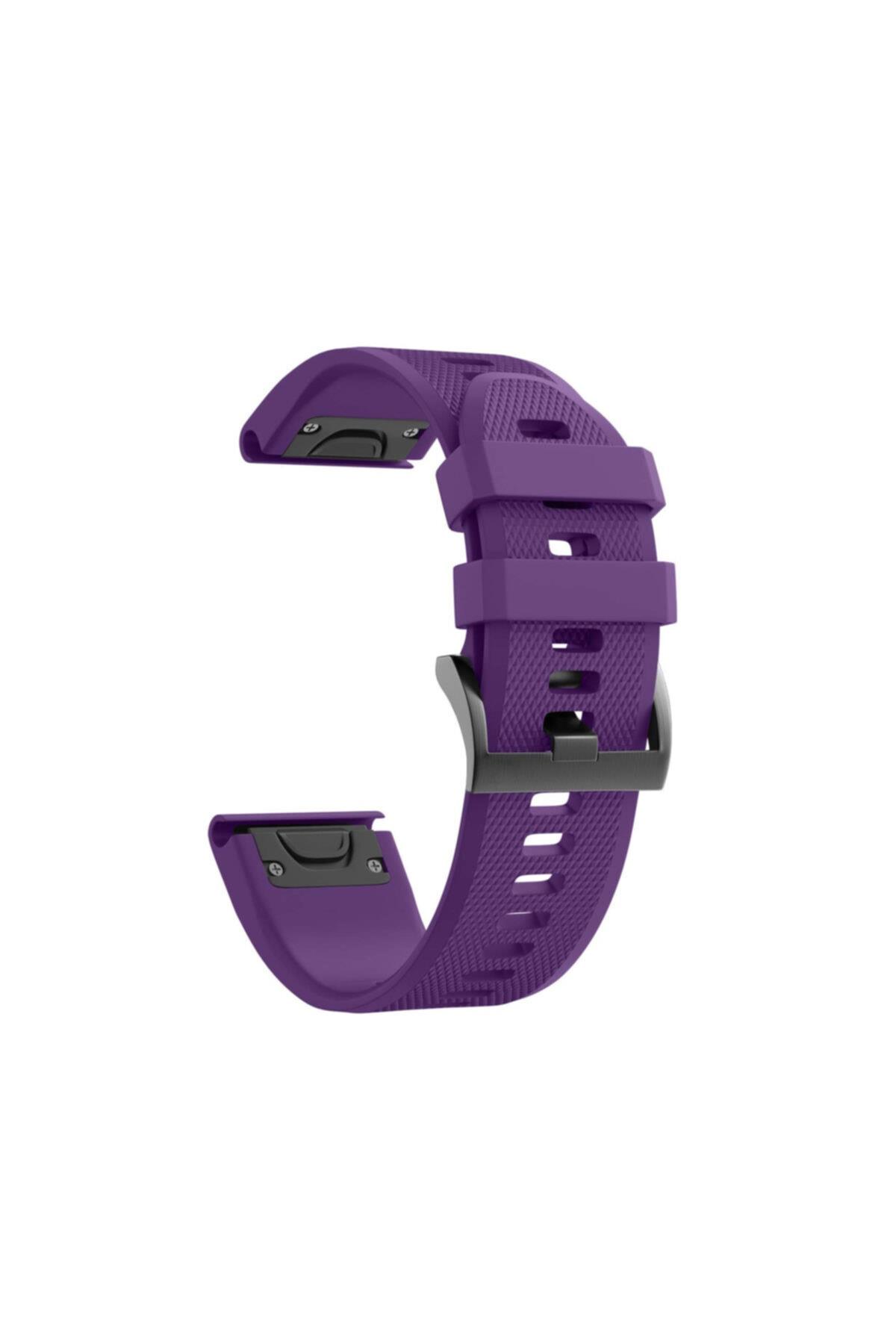 Garmin Fenix 5x Uyumlu Silikon Kordon Royal Mavi