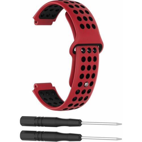 Garmin Forerunner 620 Için Delikli Silikon Kordon Siyah Yeşil