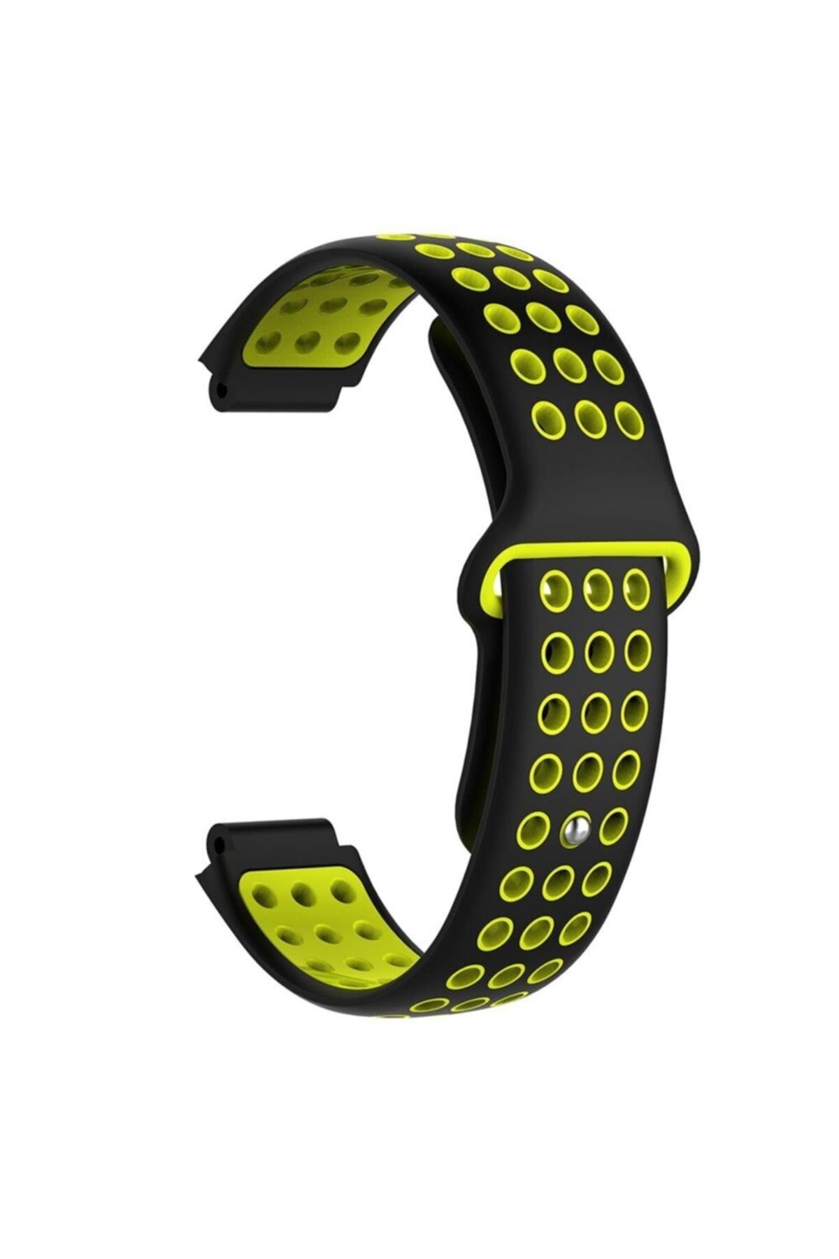 Garmin Forerunner 735xt Için Delikli Silikon Kordon Füme Siyah